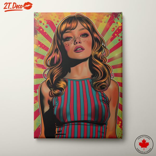 Vibrant Pop Art Woman Portrait