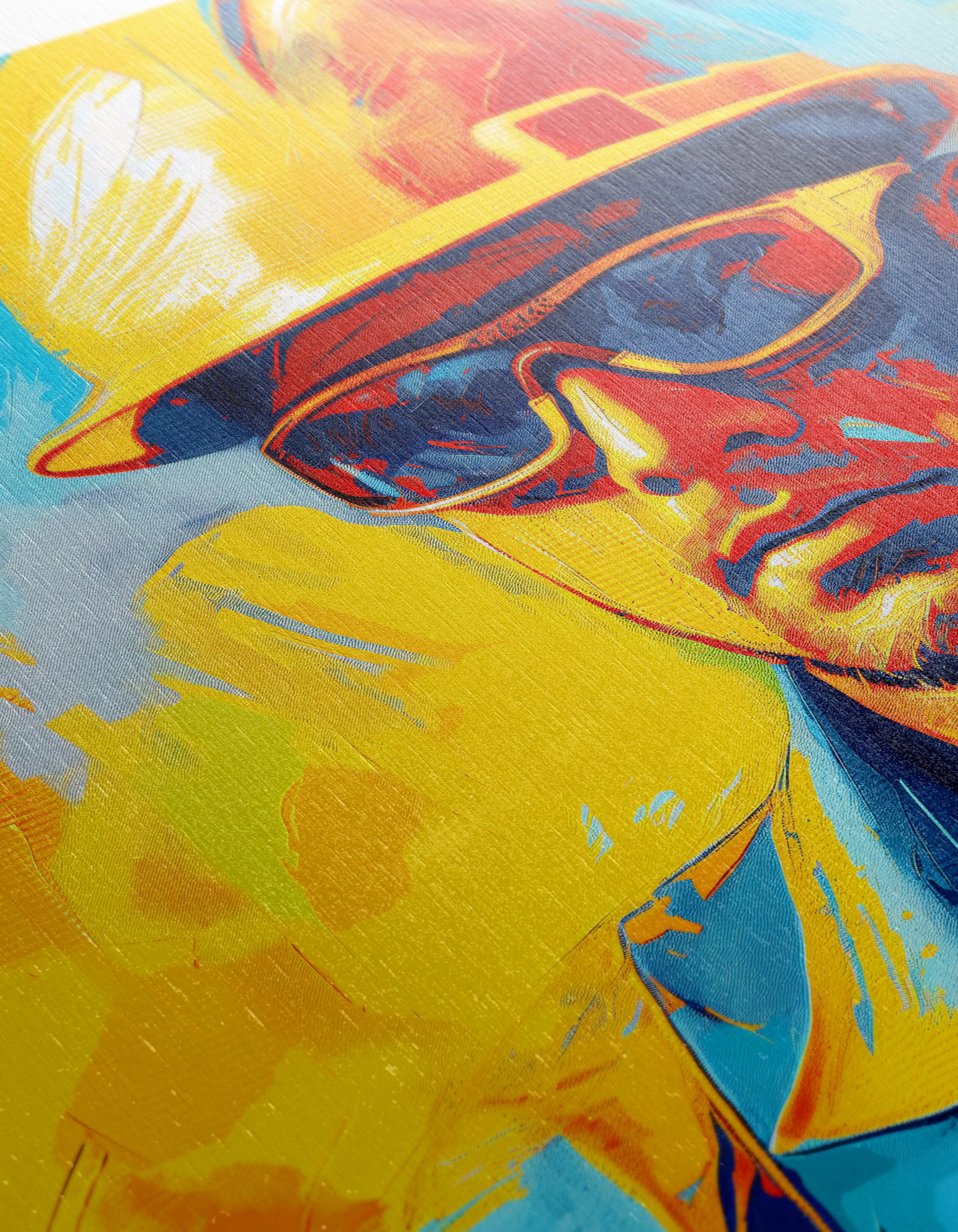 Vibrant Construction Worker Artwork - Image 12