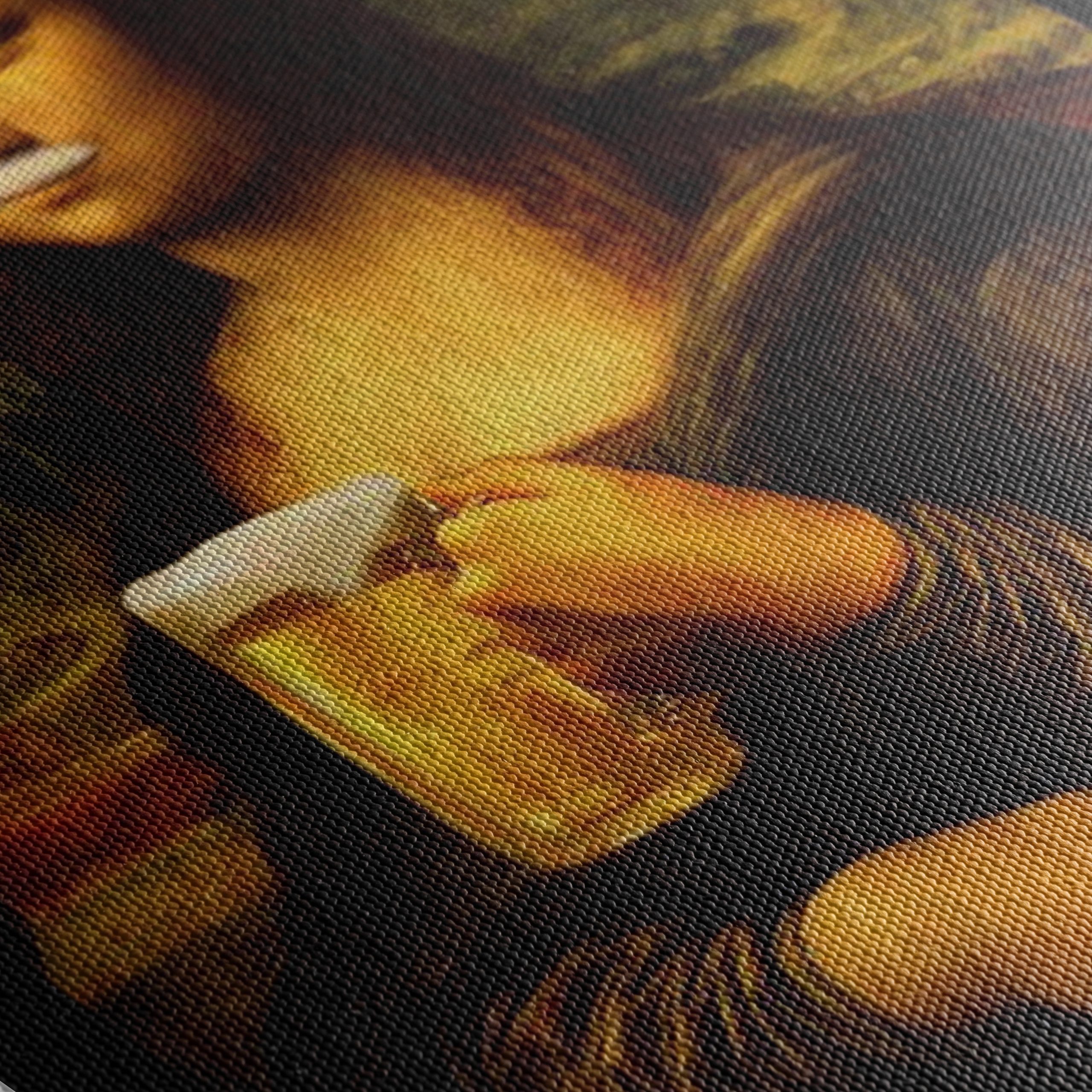Mona Lisa with Beer - Whimsical Art - Image 5