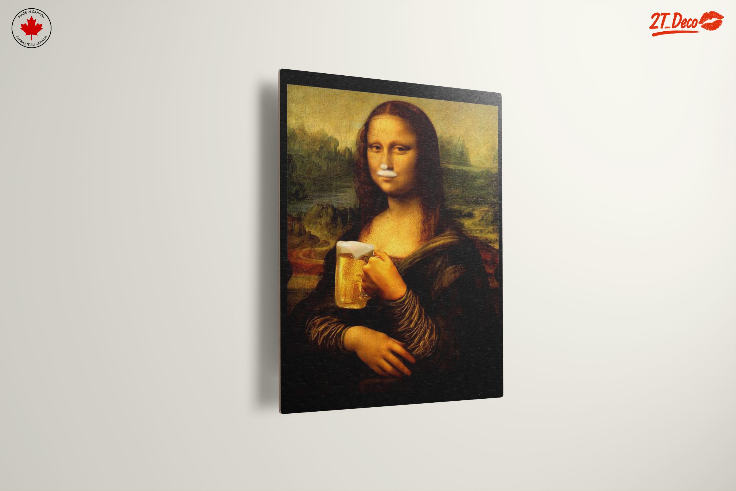 Mona Lisa with Beer - Whimsical Art - Image 13