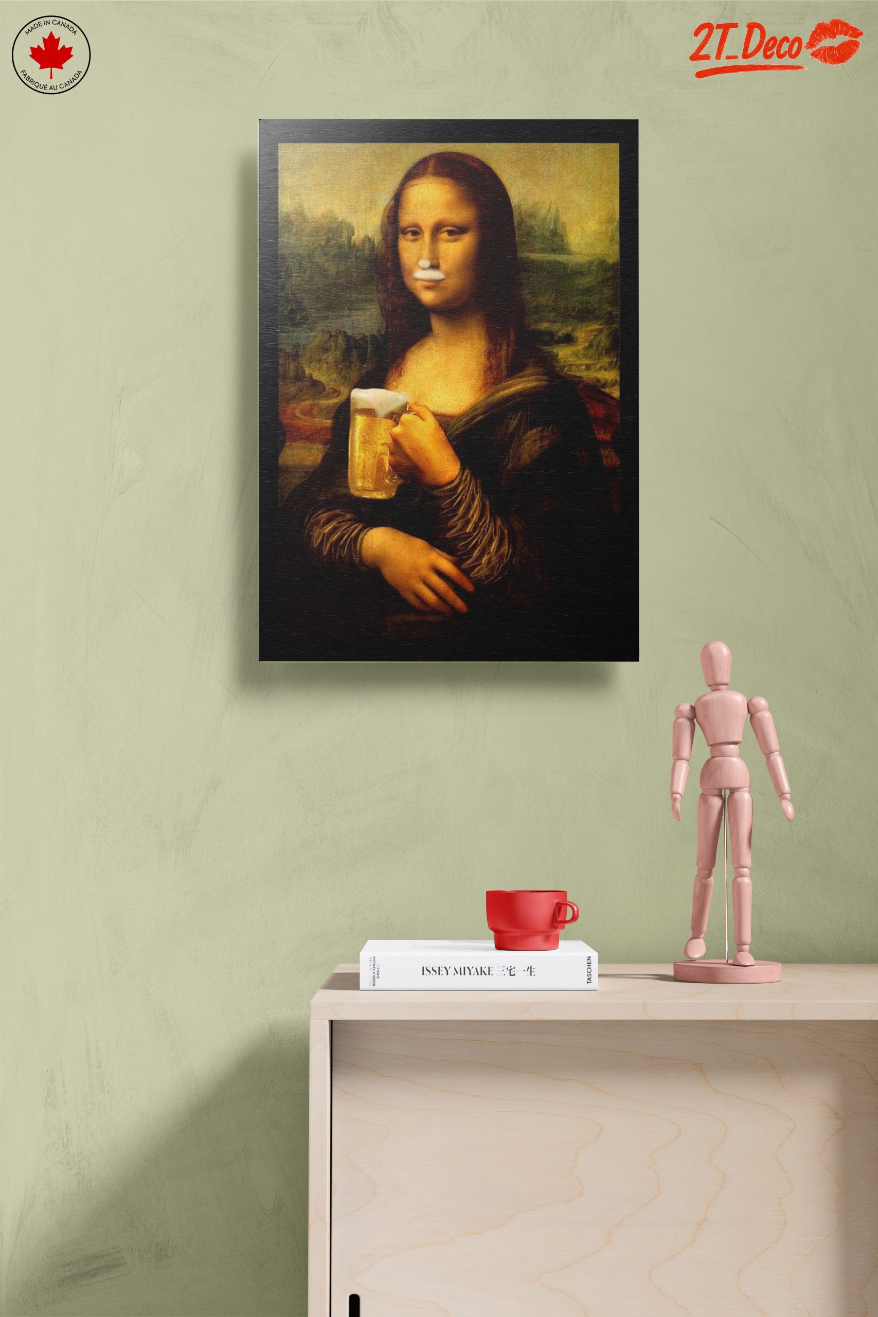 Mona Lisa with Beer - Whimsical Art - Image 14