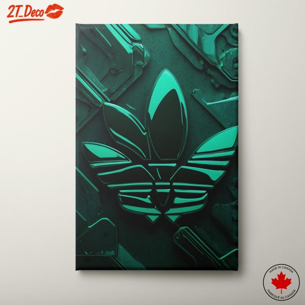 Adidas Logo in Bold Green Design