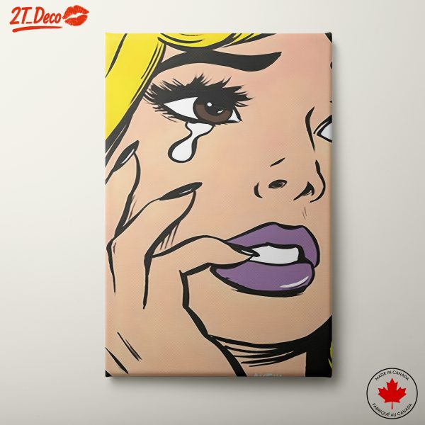 Emotional Pop Art Woman With Tear