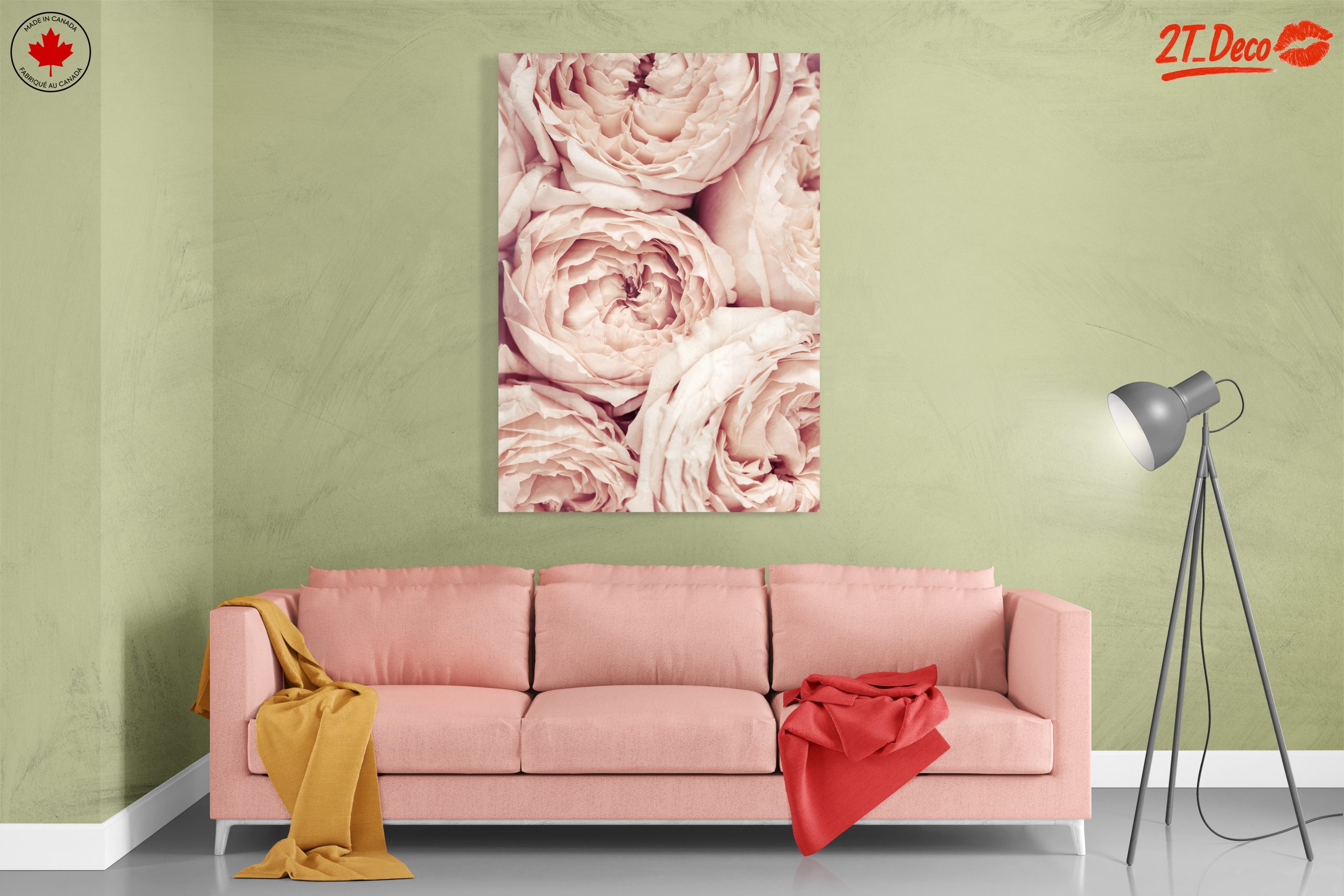 Soft Pink Rose Floral Wall Art - Image 7