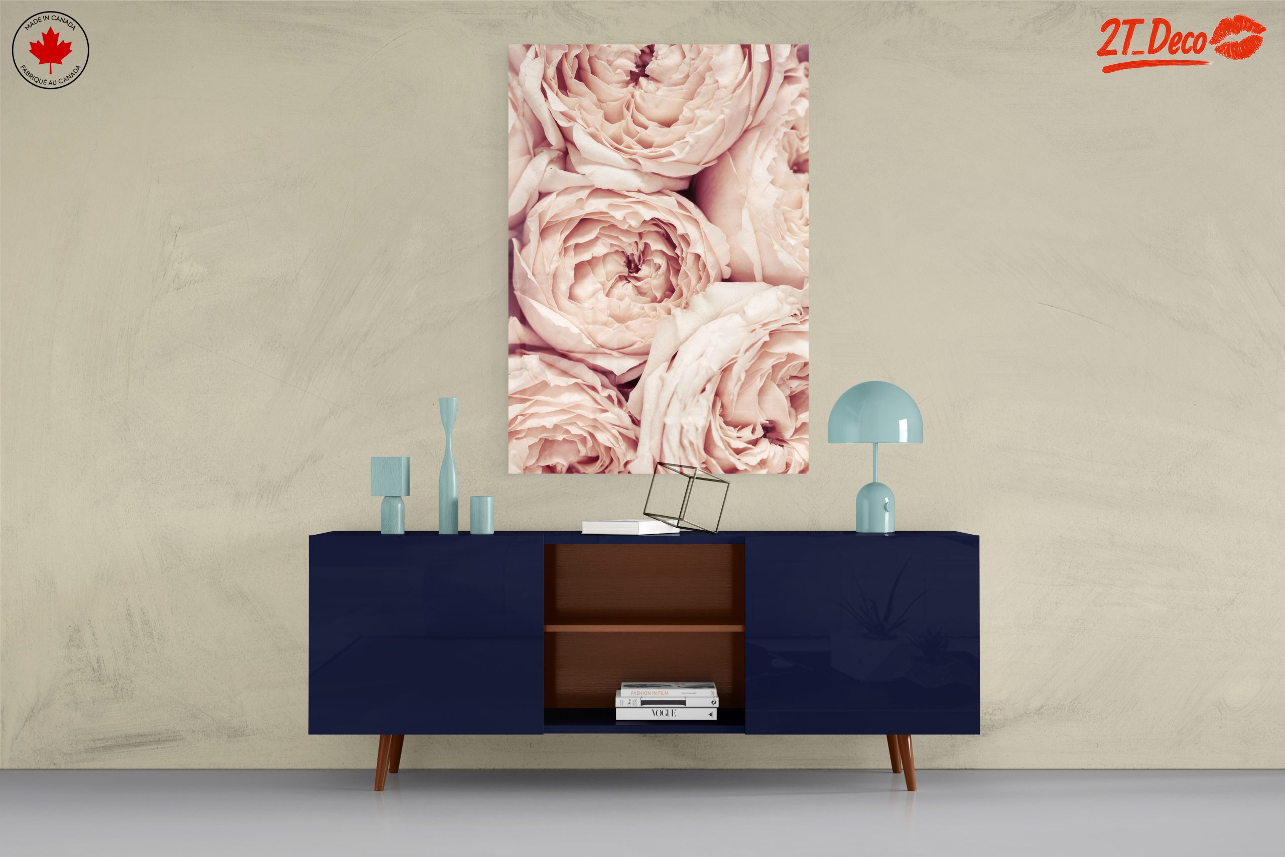 Soft Pink Rose Floral Wall Art - Image 8