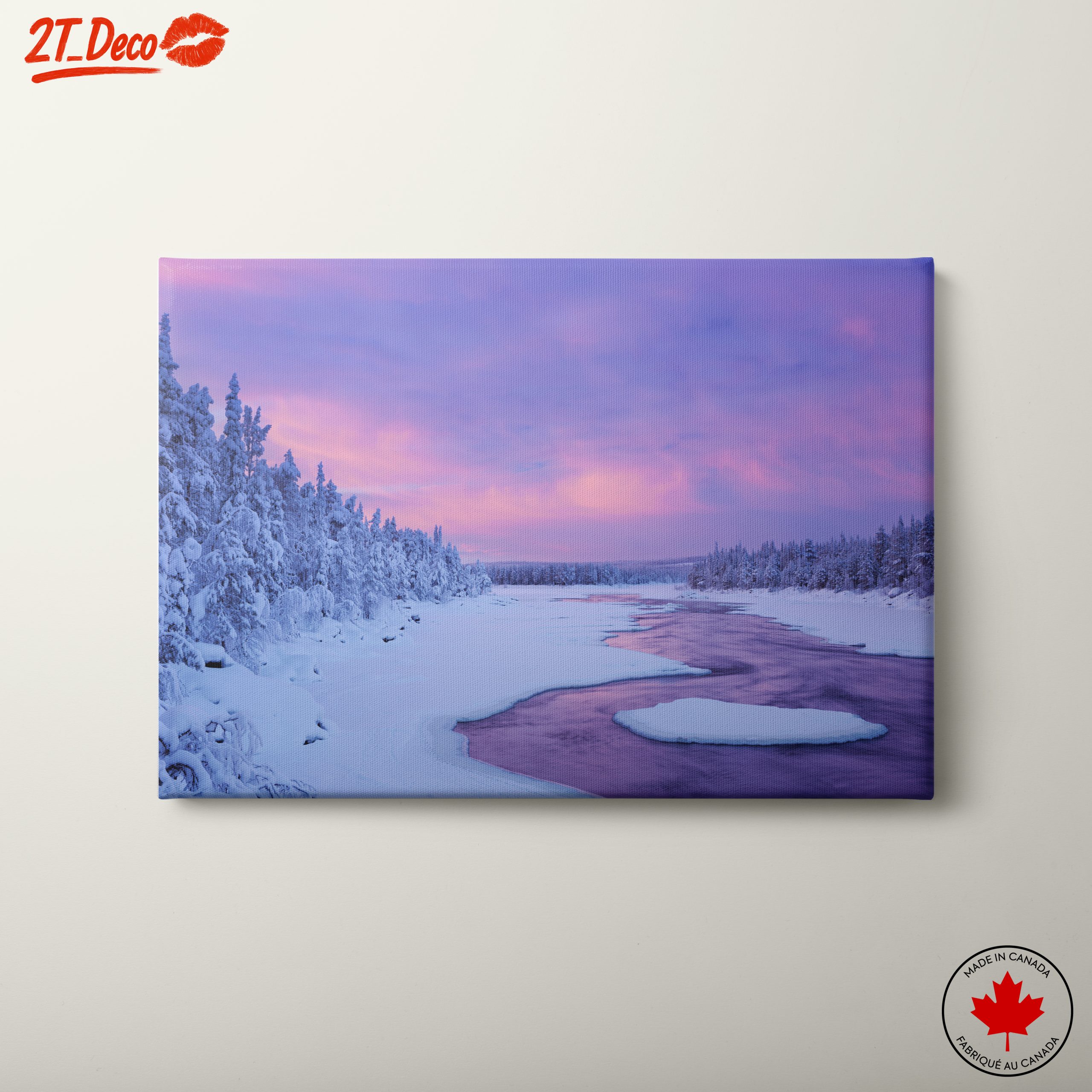 Beautiful Winter Landscape at Dusk