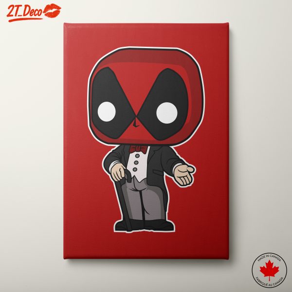Cute Funko Character Art in Red