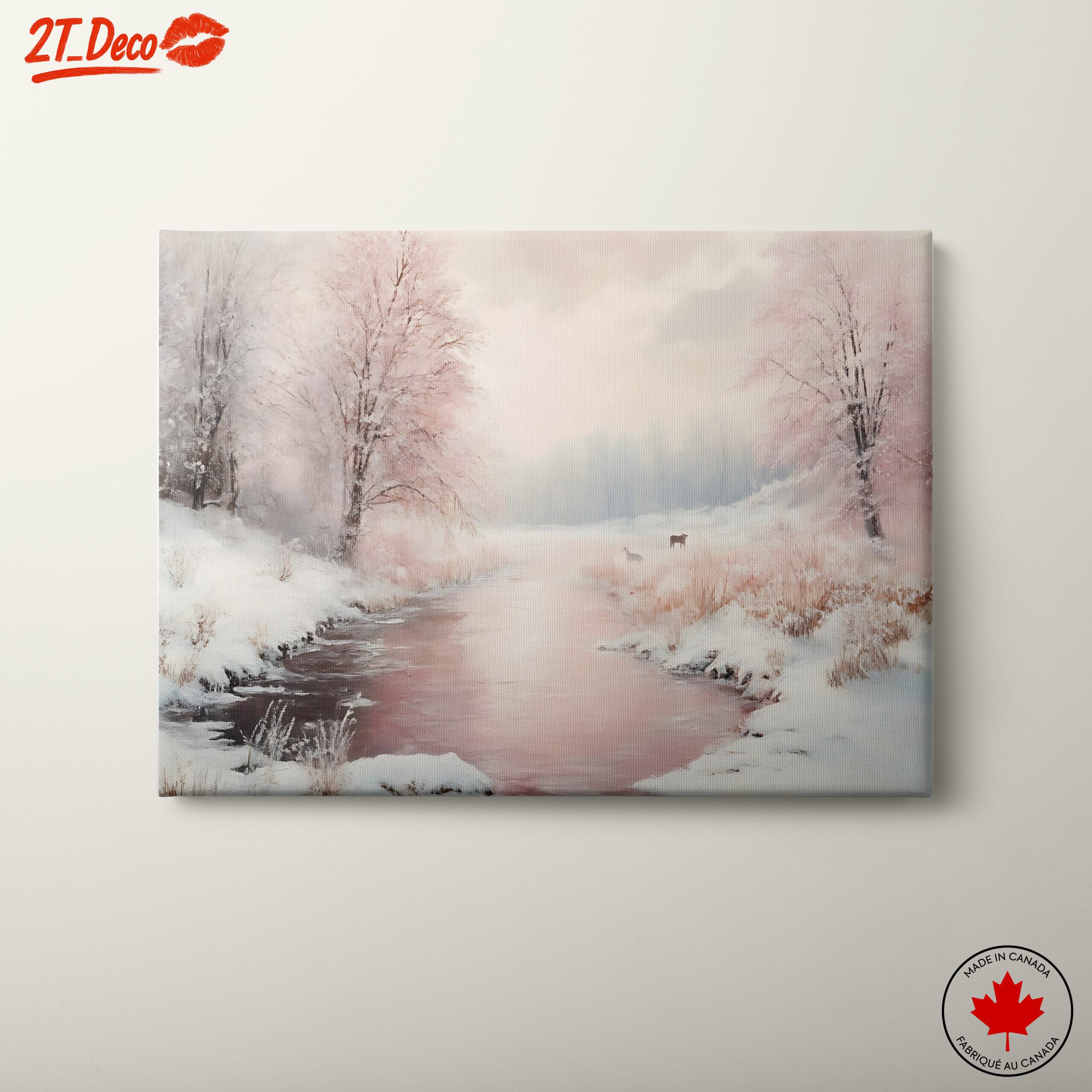 Serene Winter Landscape with Flowers