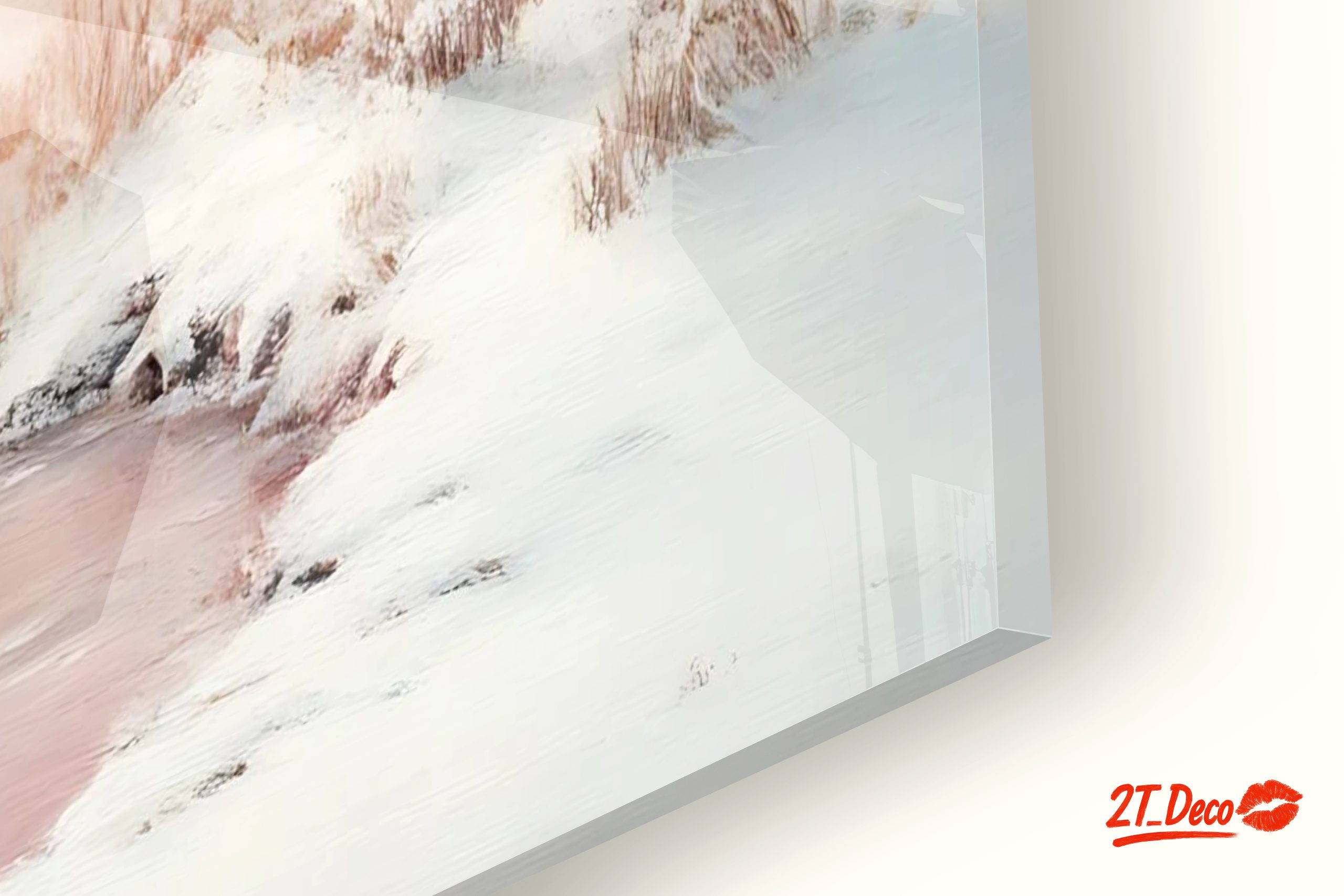Serene Winter Landscape with Flowers - Image 9