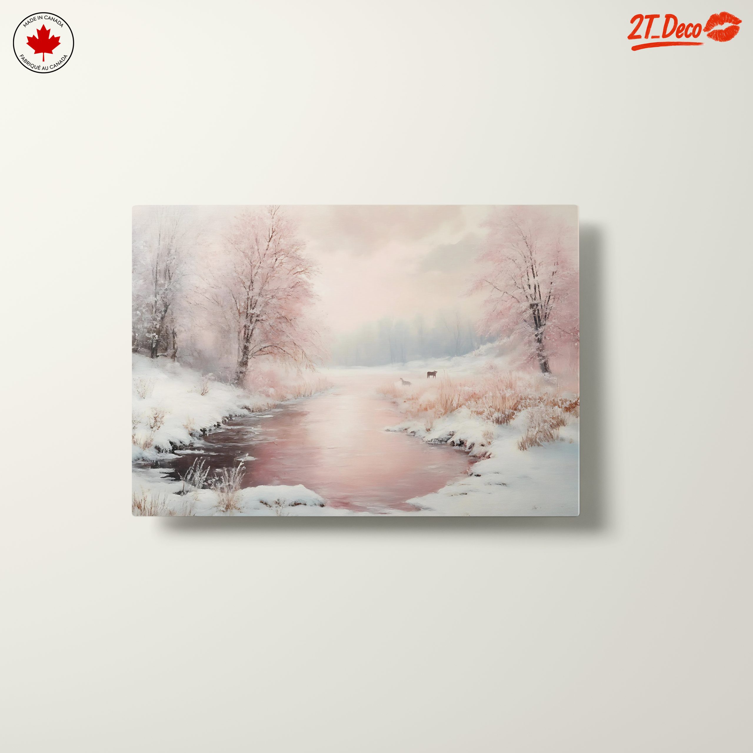 Serene Winter Landscape with Flowers - Image 10