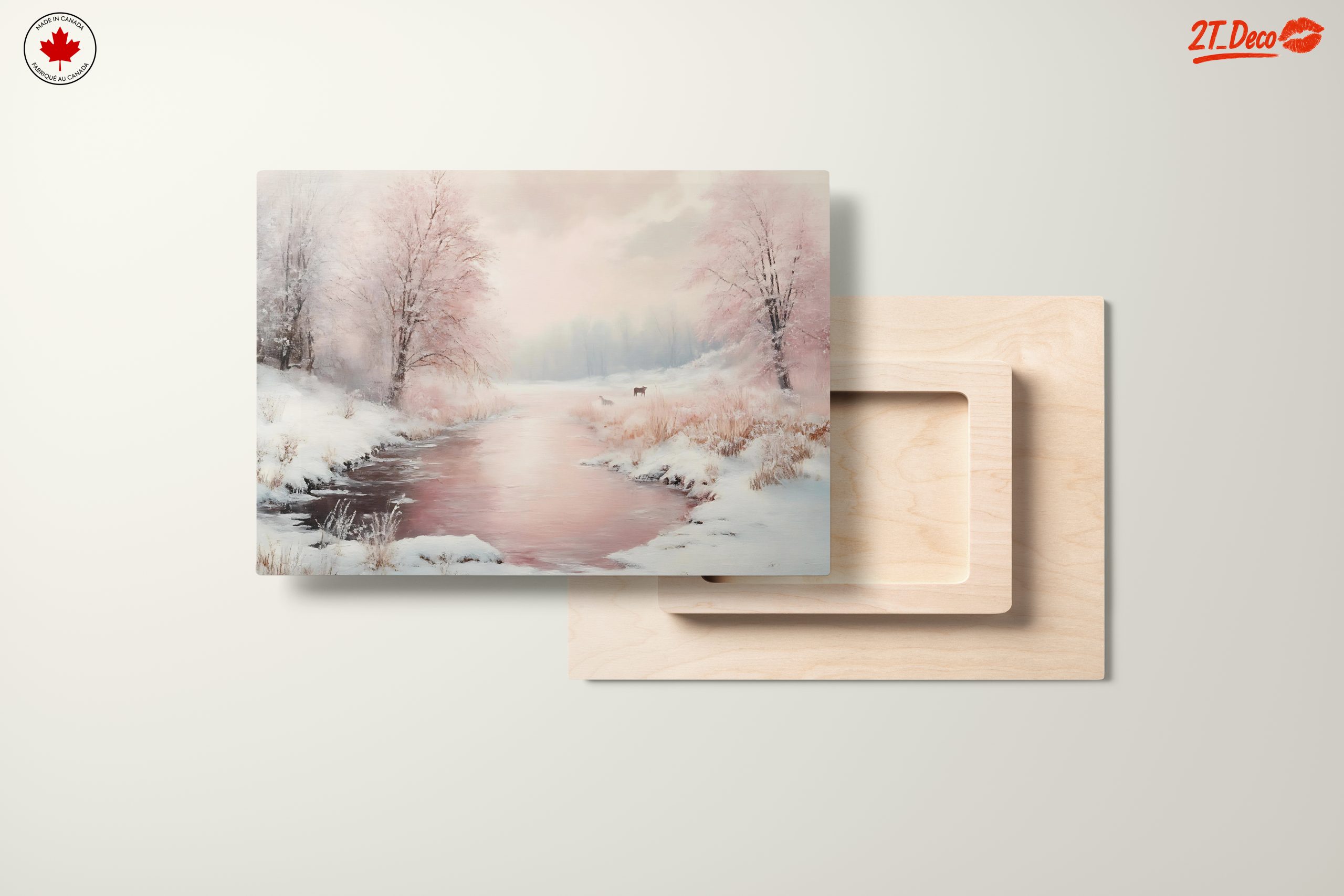 Serene Winter Landscape with Flowers - Image 11