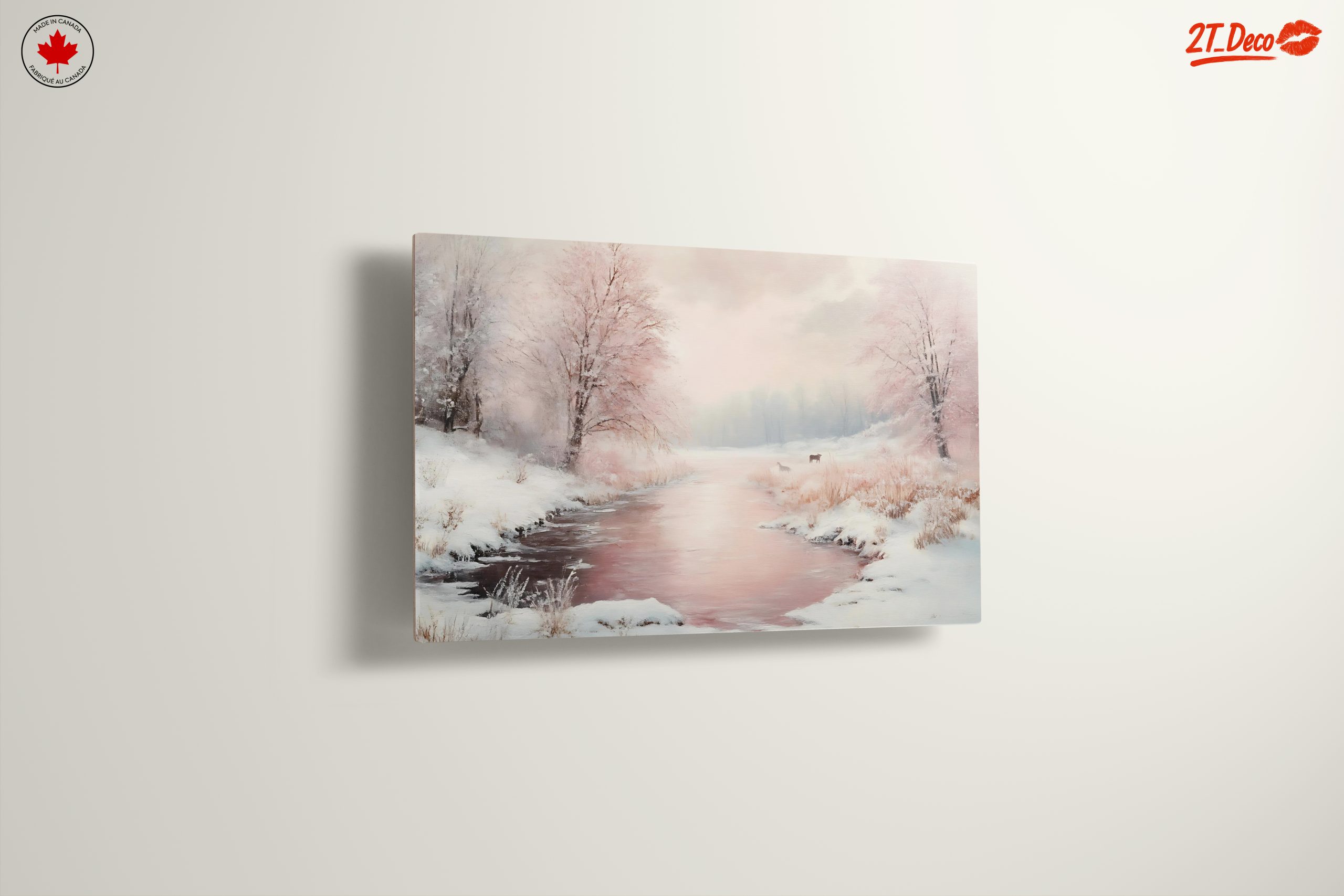 Serene Winter Landscape with Flowers - Image 13