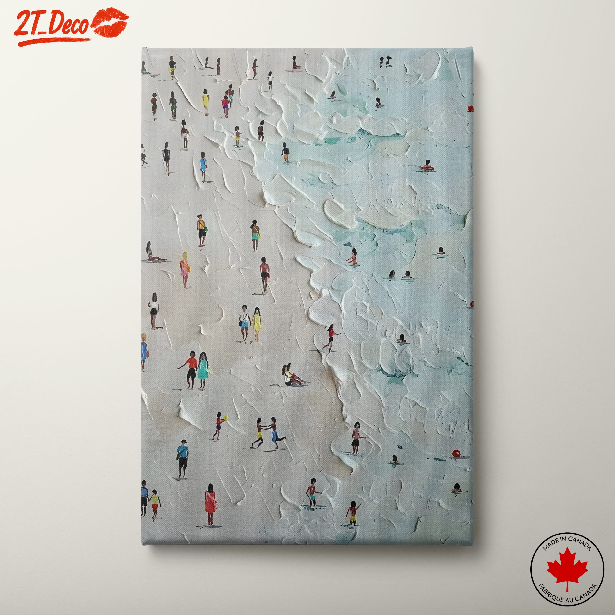 Beachgoers in Contemporary Style