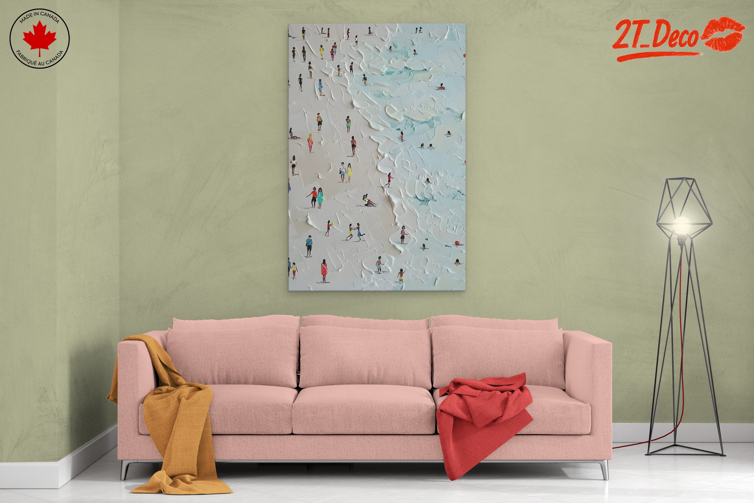 Beachgoers in Contemporary Style - Image 2