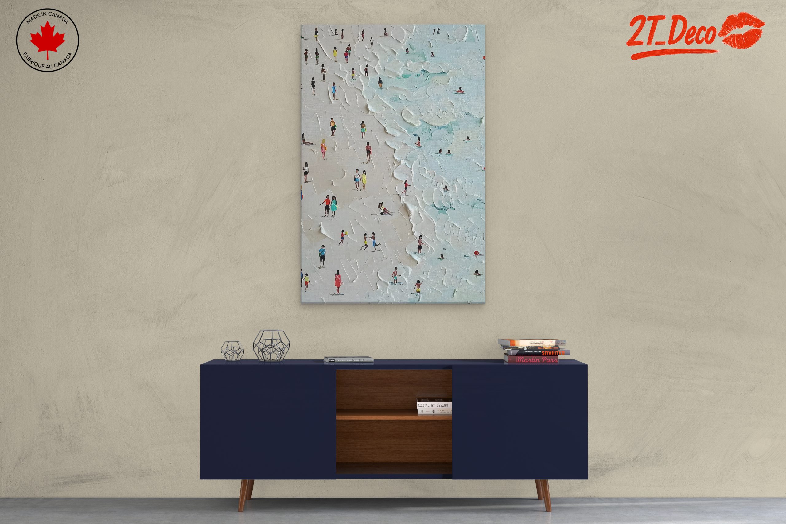 Beachgoers in Contemporary Style - Image 3