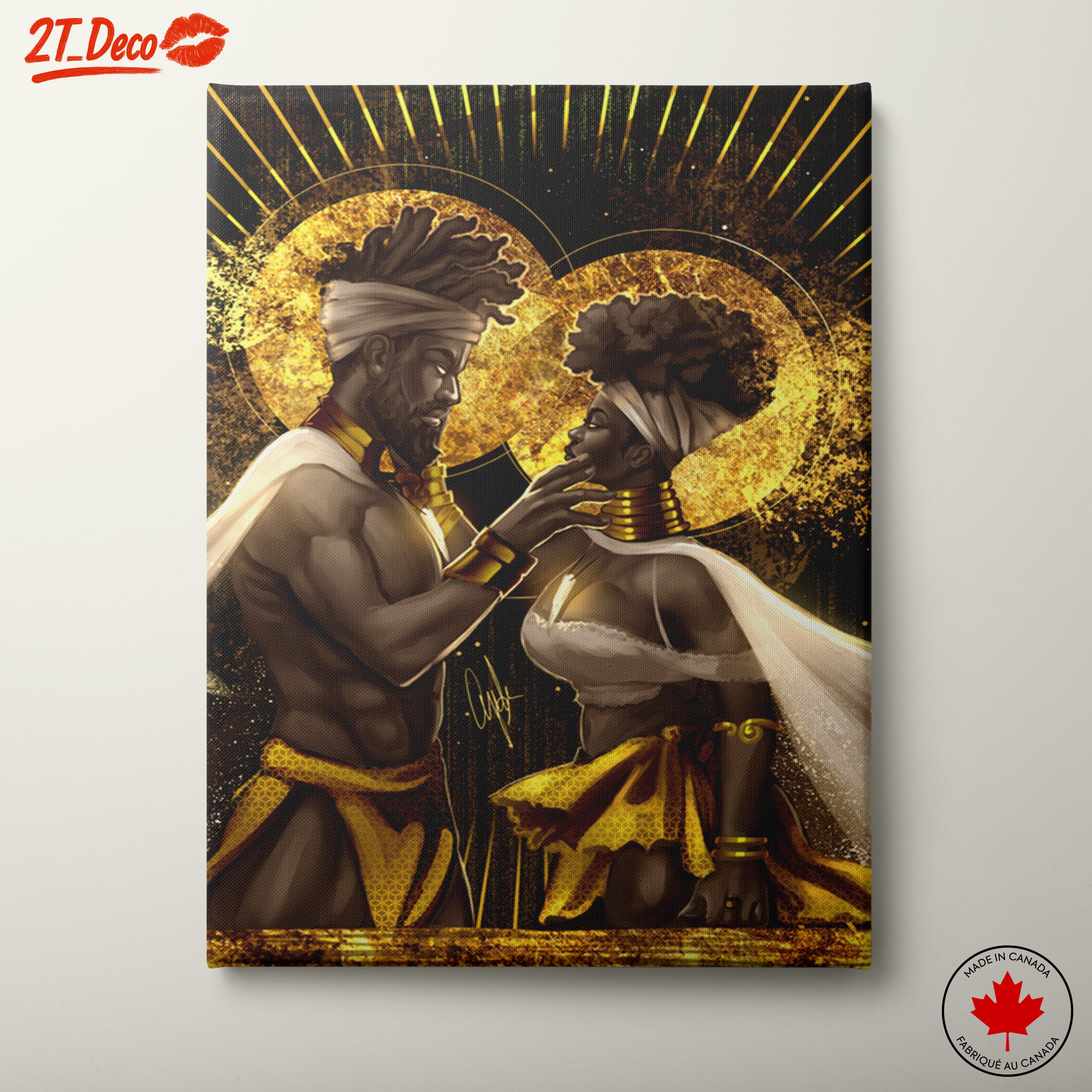 Afrocentric Couple Wall Art