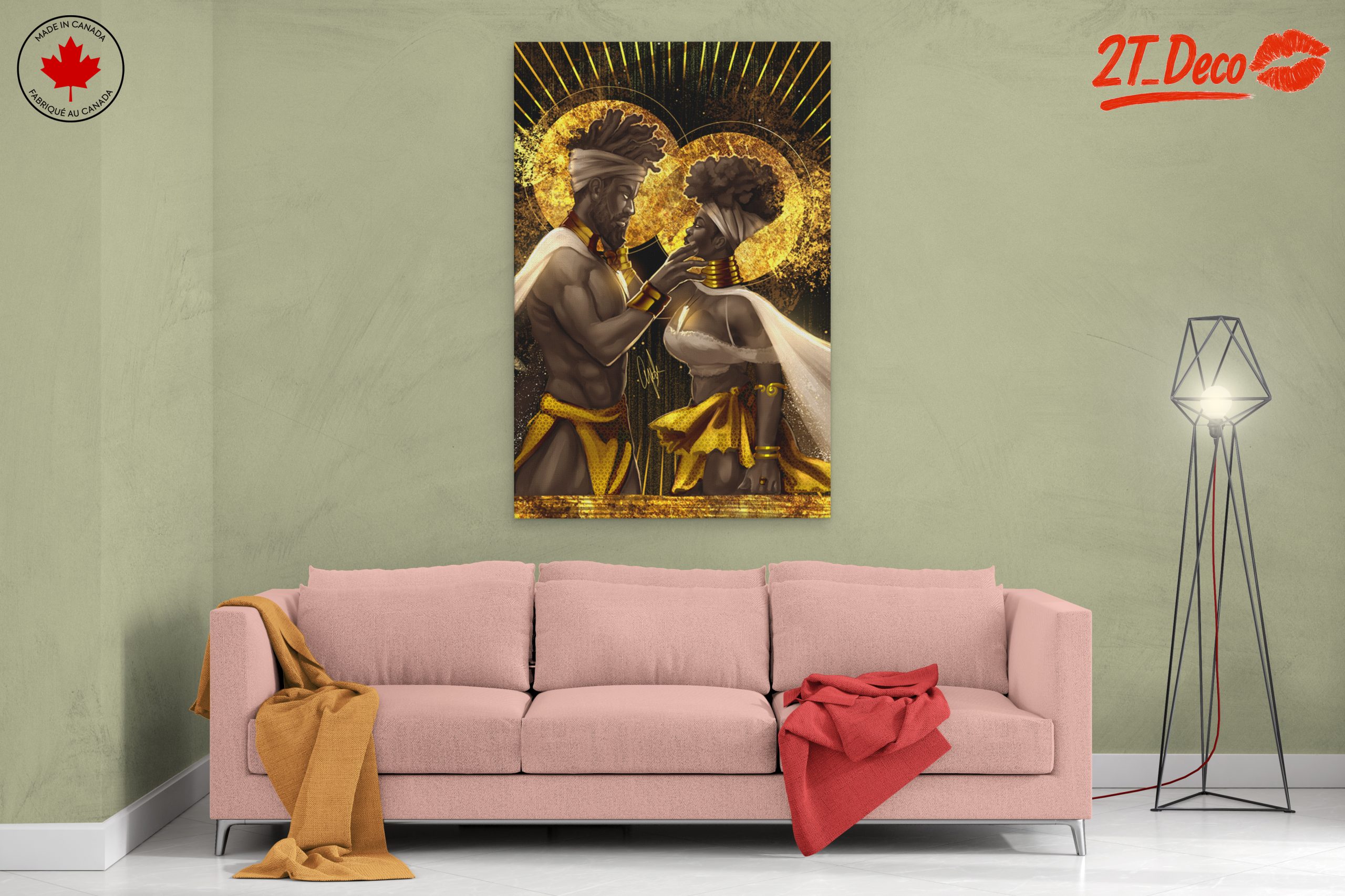 Afrocentric Couple Wall Art - Image 2
