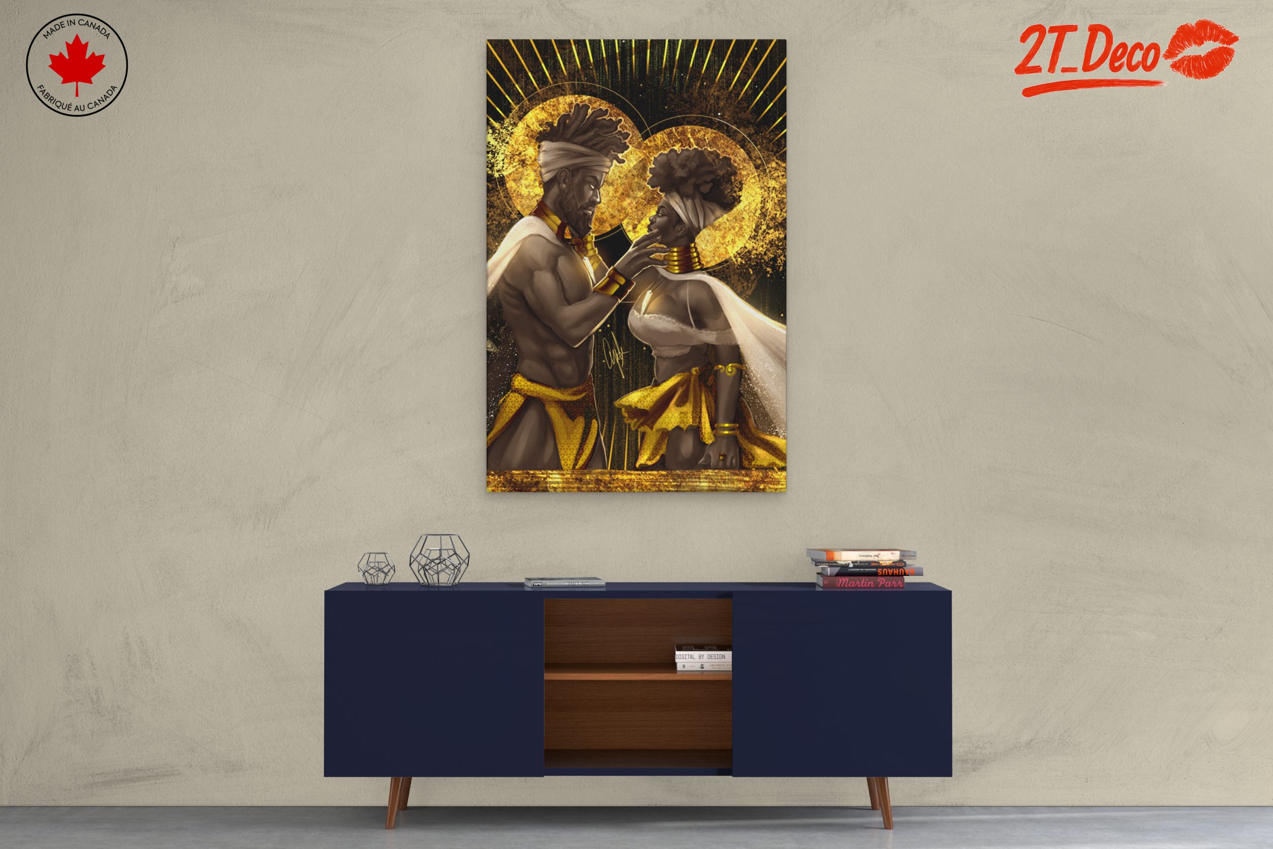 Afrocentric Couple Wall Art - Image 3