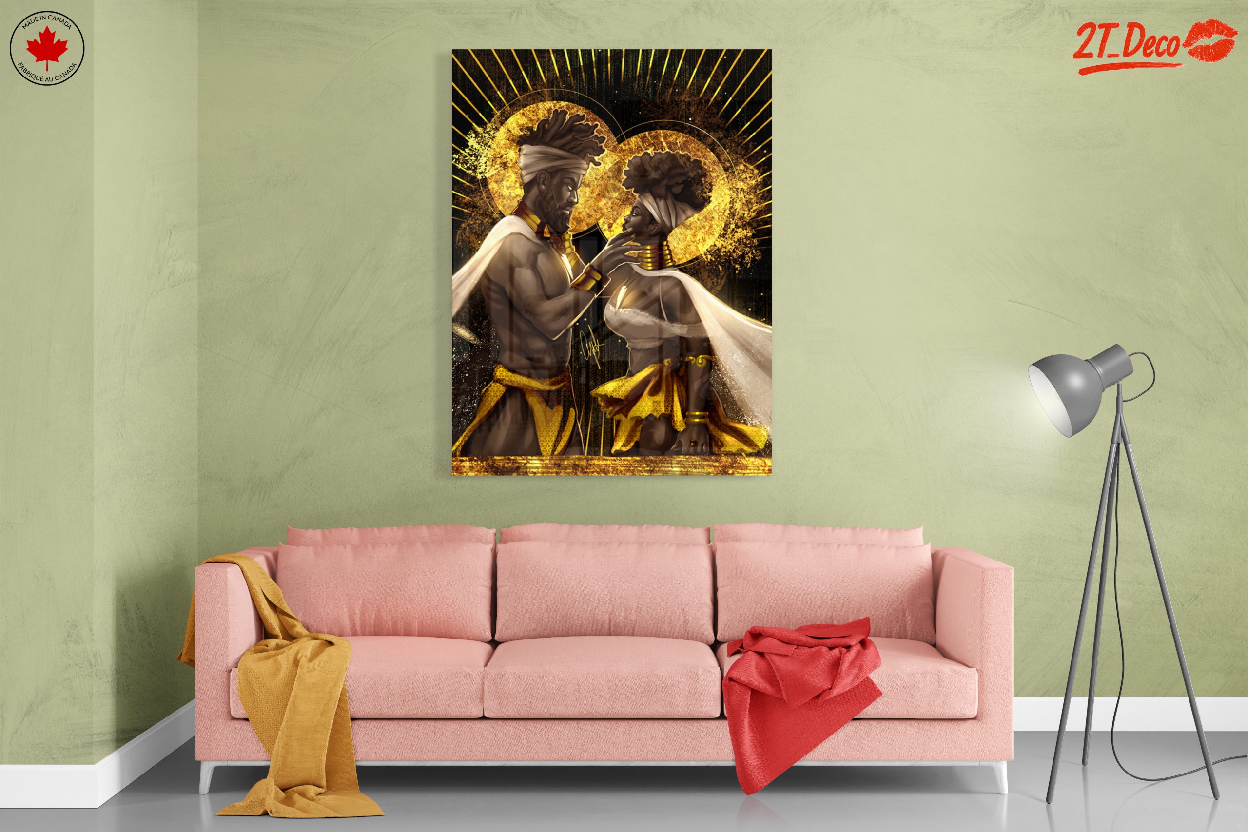 Afrocentric Couple Wall Art - Image 7