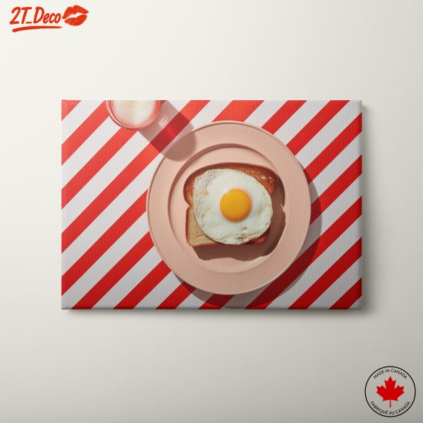 Fried Egg on Toast Abstract Art