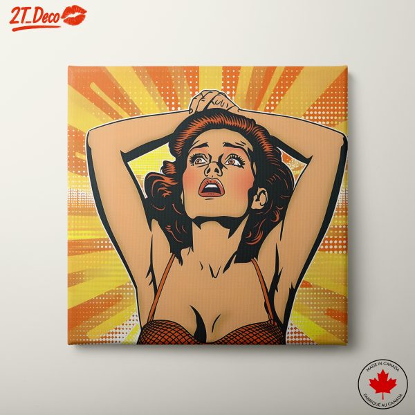 Vivid Pop Art Portrait of a Woman