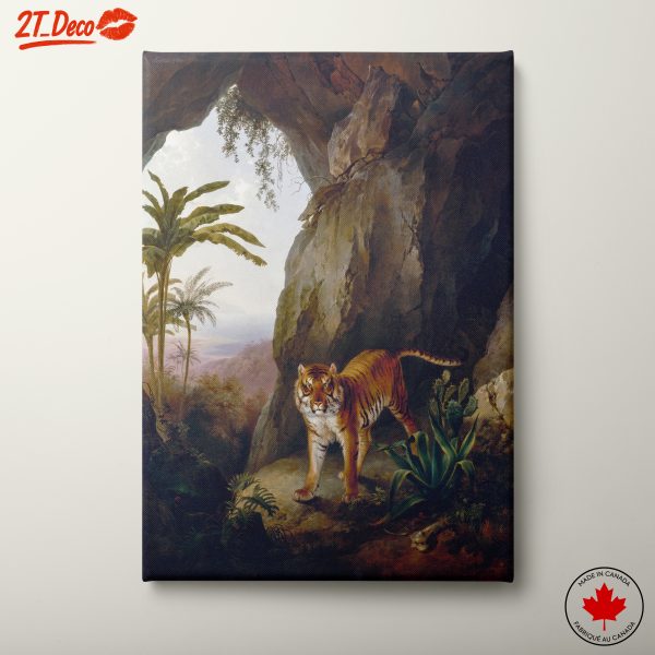 Majestic Tiger in Natural Cavern Setting