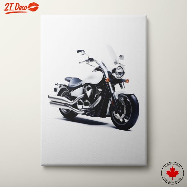 Sleek Motorcycle on a White Background