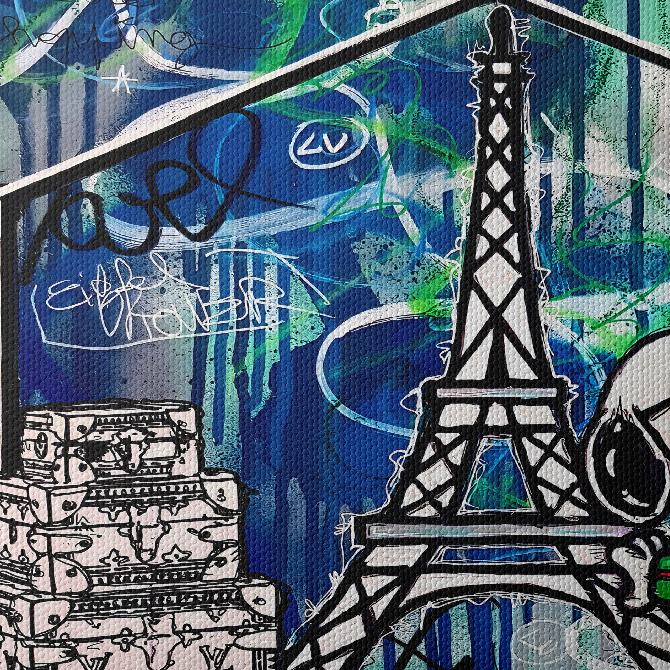 Snoopy Urban Art Featuring Eiffel Tower - Image 4