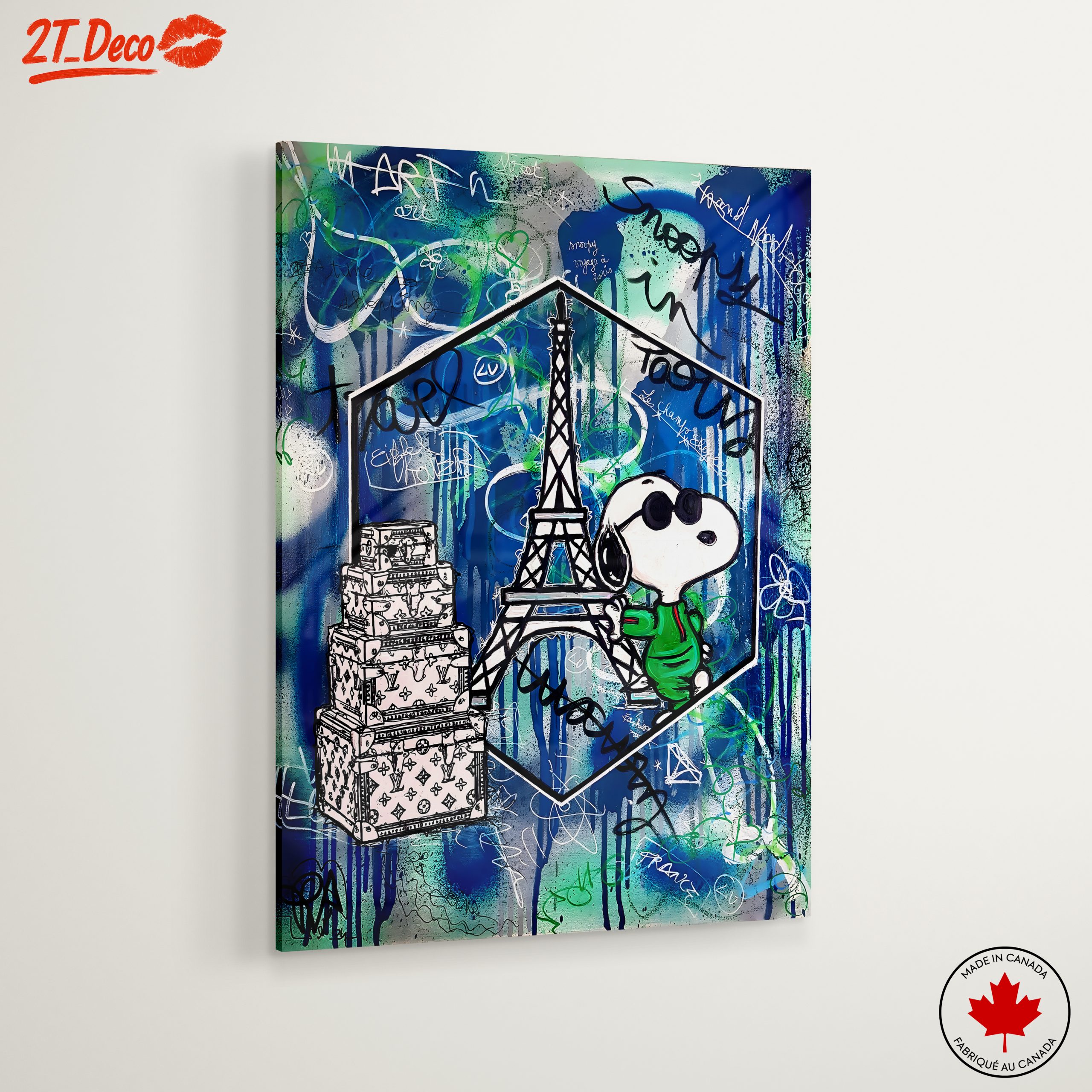 Snoopy Urban Art Featuring Eiffel Tower - Image 6