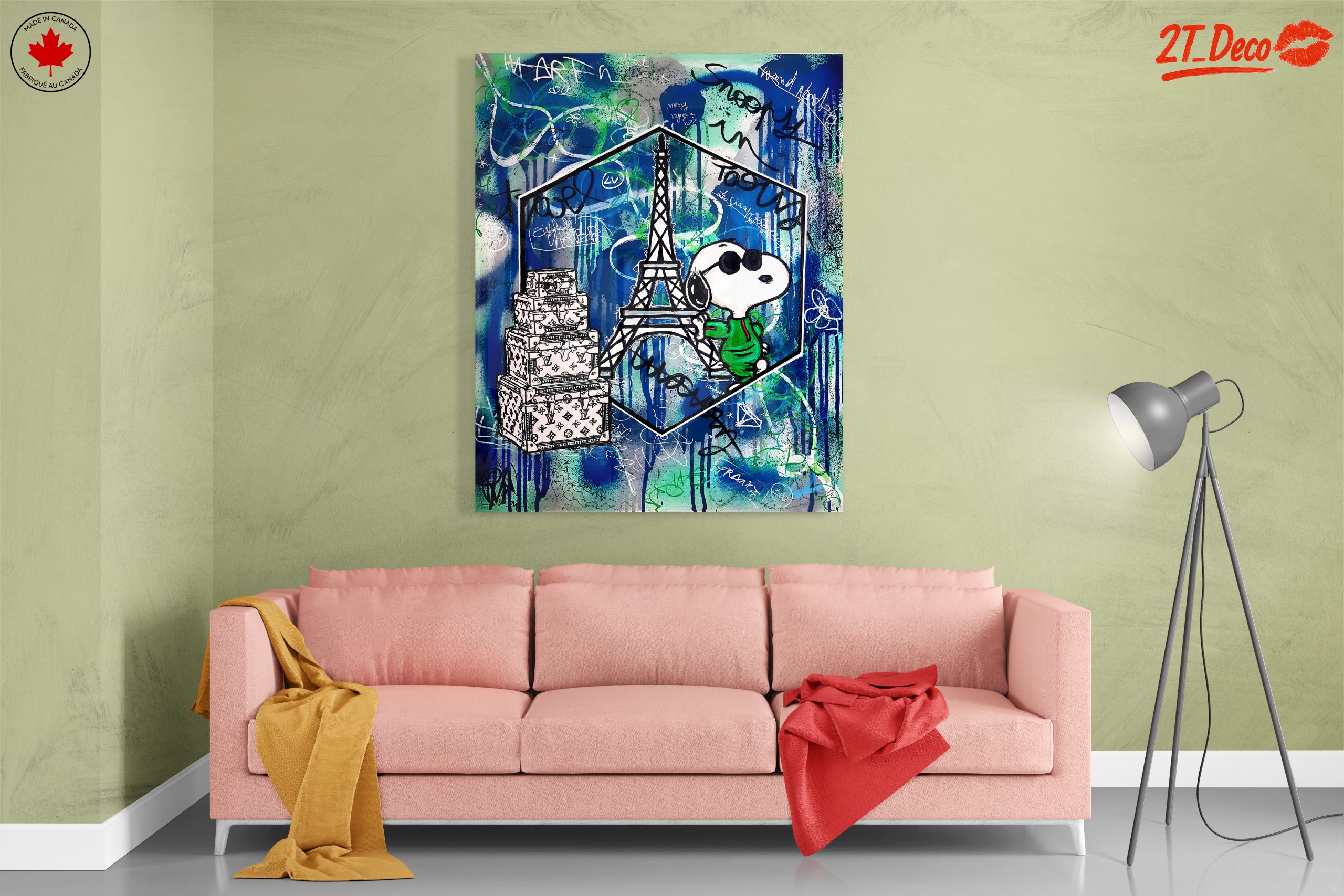 Snoopy Urban Art Featuring Eiffel Tower - Image 7