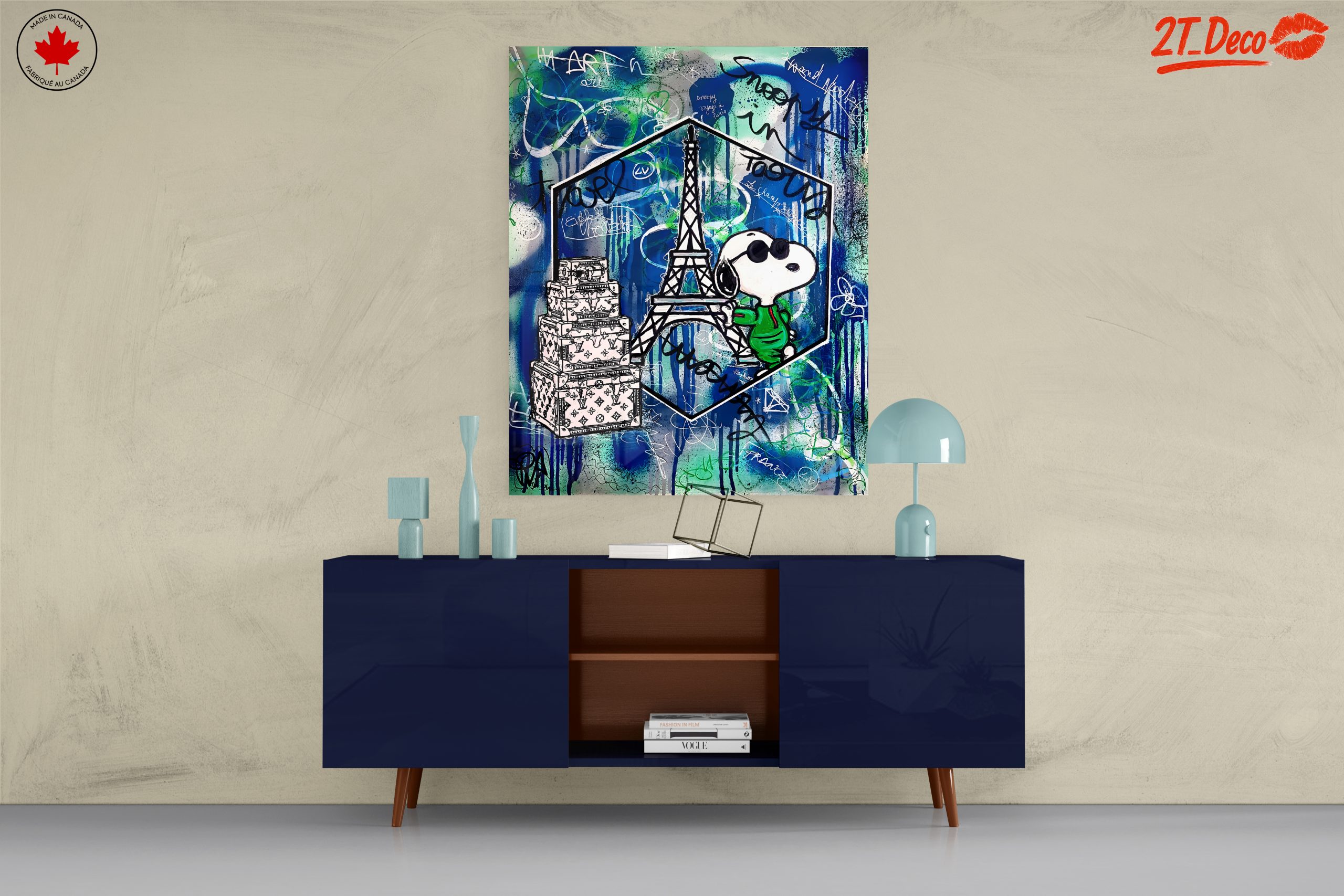 Snoopy Urban Art Featuring Eiffel Tower - Image 8