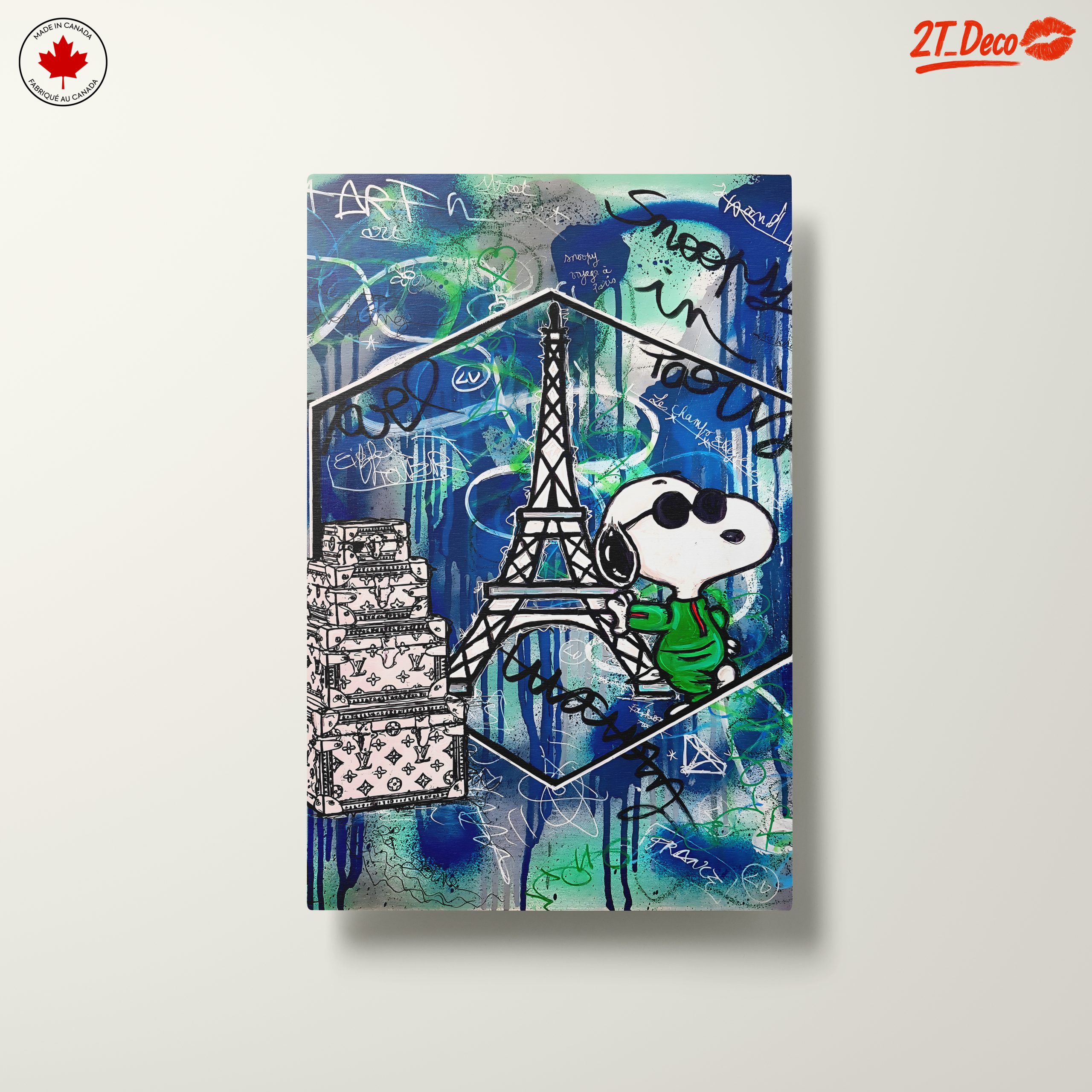Snoopy Urban Art Featuring Eiffel Tower - Image 10