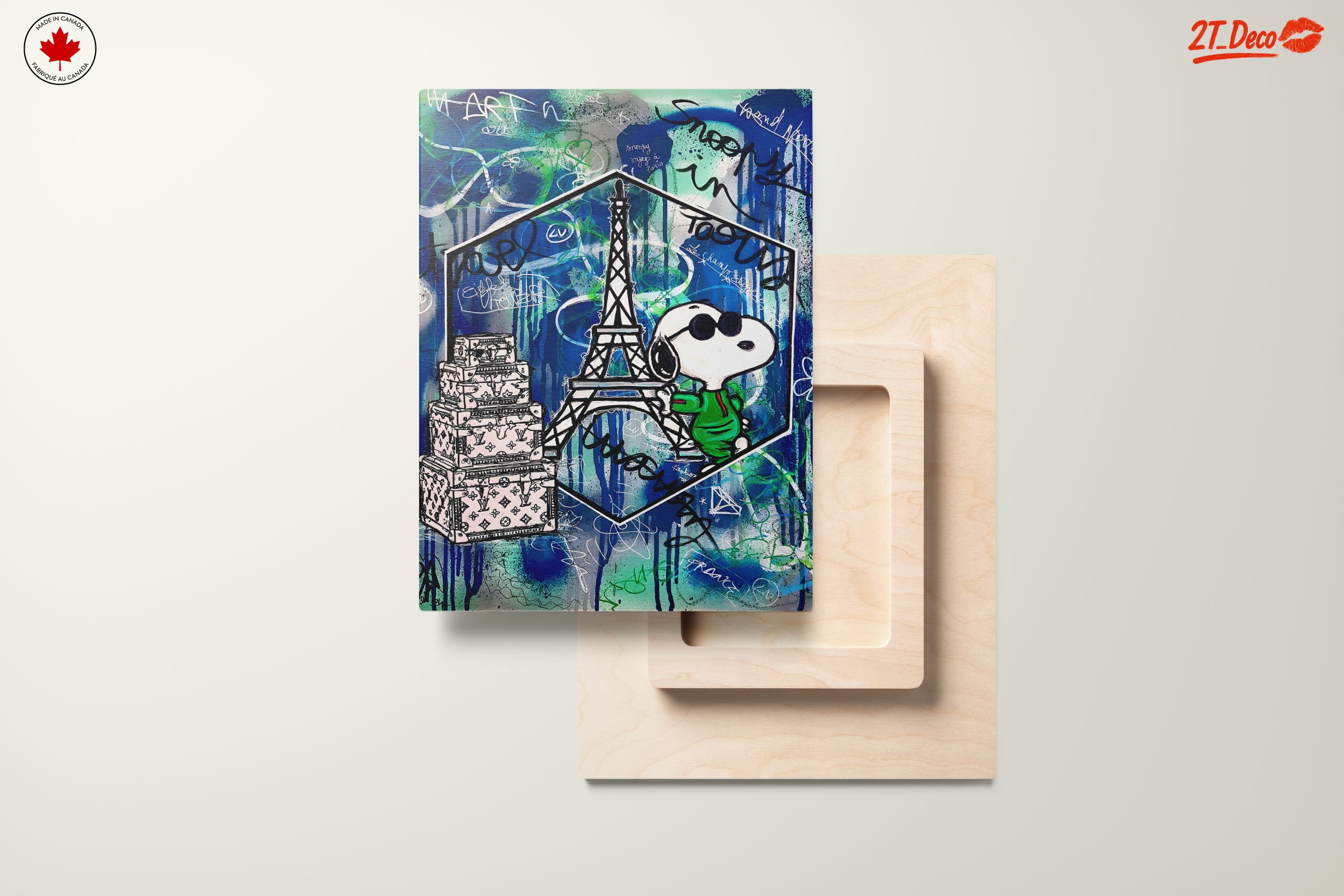 Snoopy Urban Art Featuring Eiffel Tower - Image 11