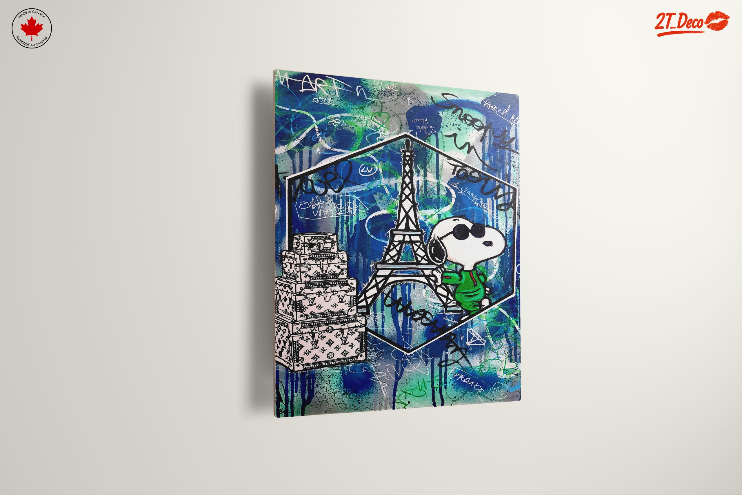 Snoopy Urban Art Featuring Eiffel Tower - Image 13