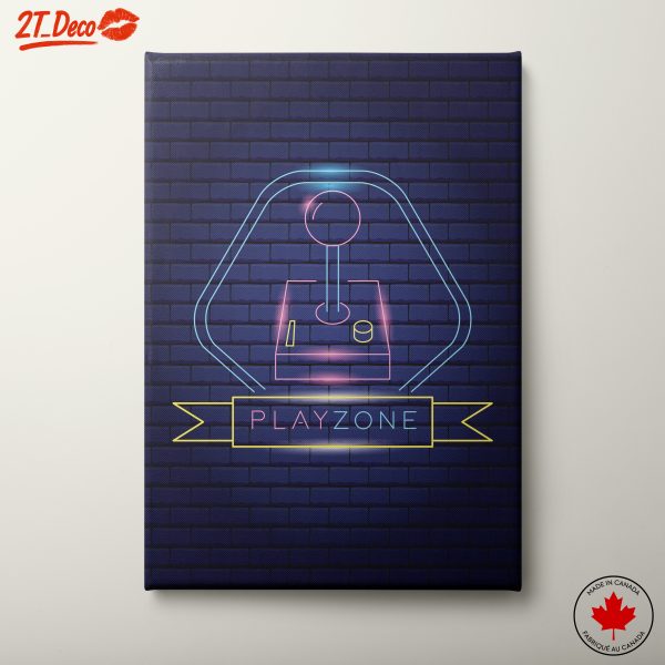 Neon Game Art Featuring Retro Controller