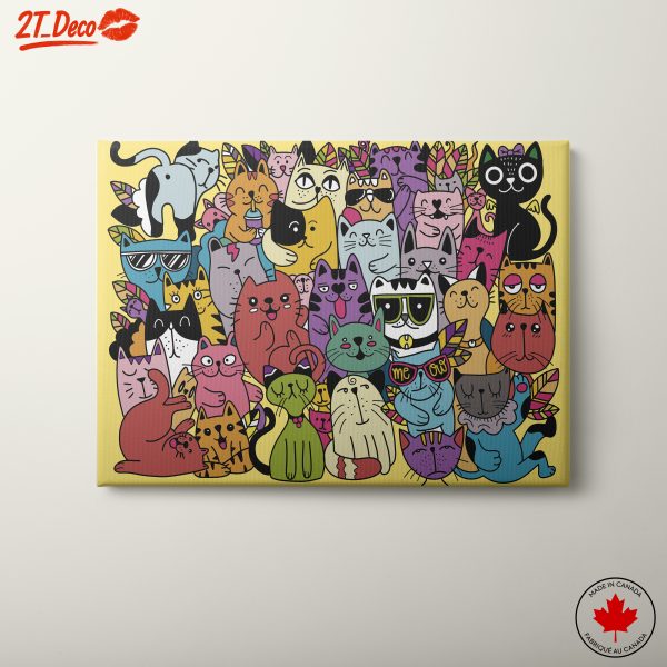 Colorful Cat Collection Art