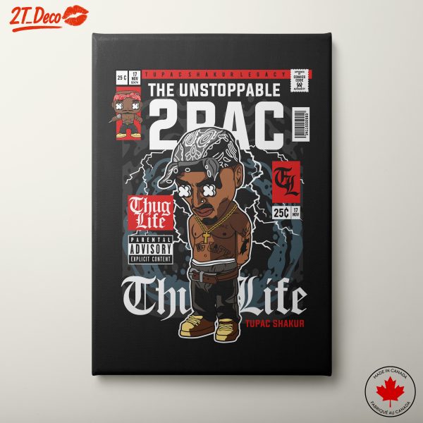 Stylized Tupac Shakur Character Art