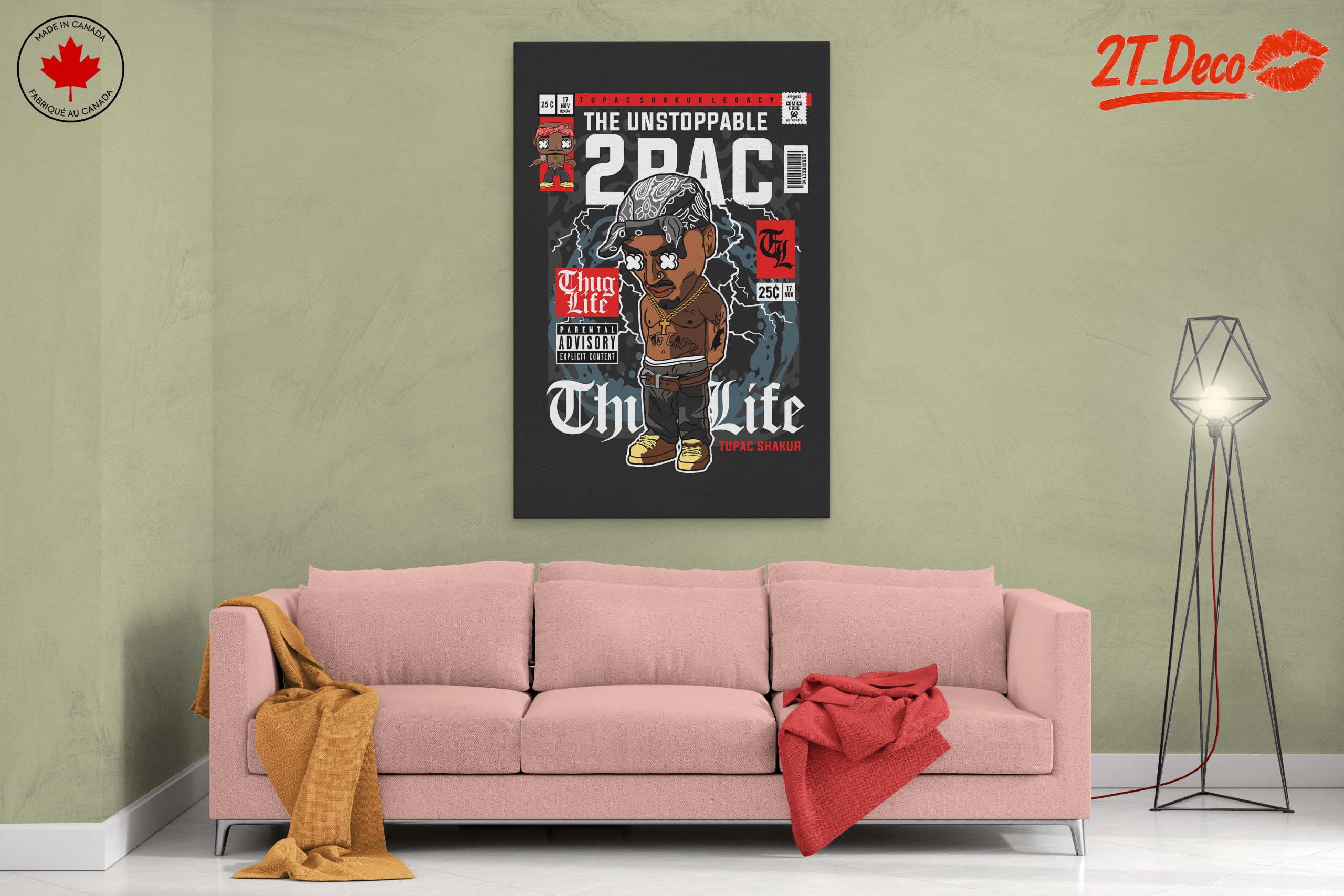 Stylized Tupac Shakur Character Art - Image 2
