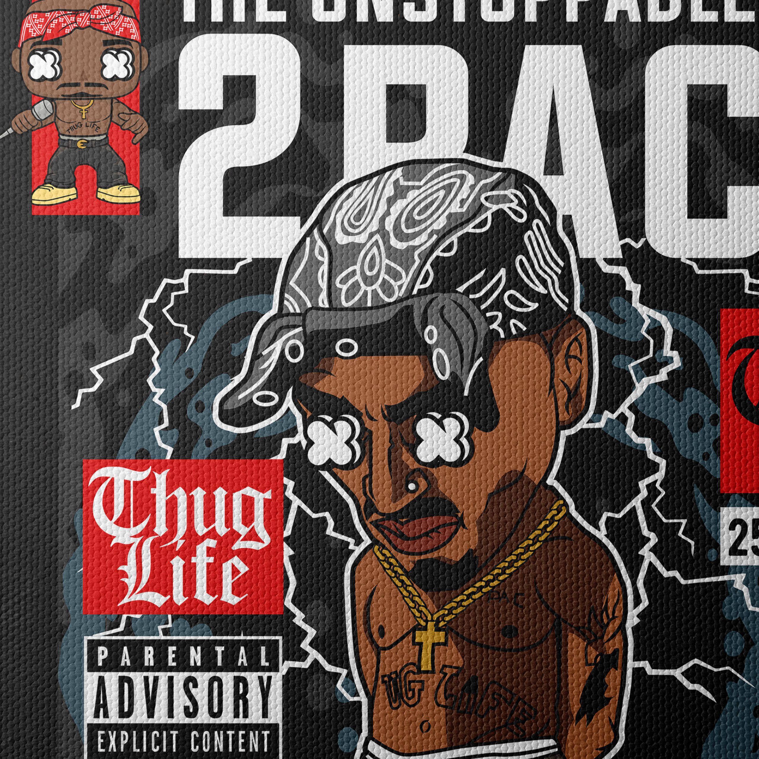 Stylized Tupac Shakur Character Art - Image 4