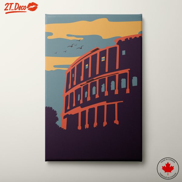 Stylized Illustration of a City Landmark