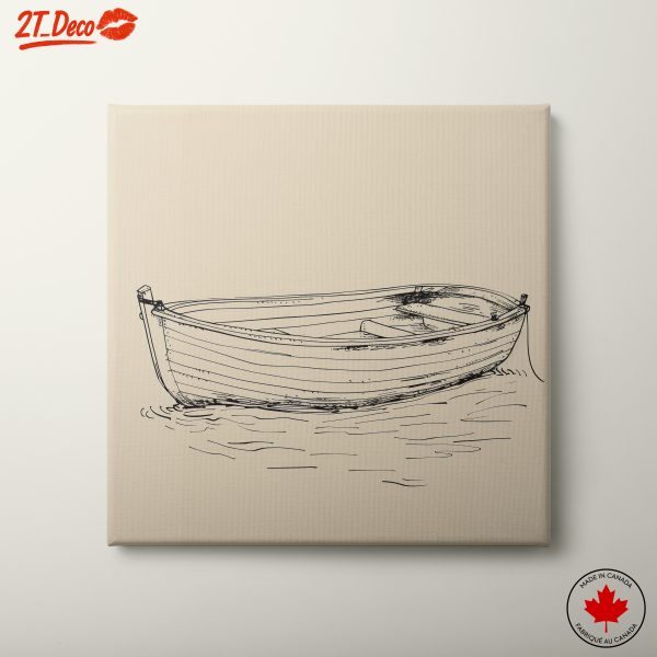 Minimalist Boat Illustration for Modern Decor