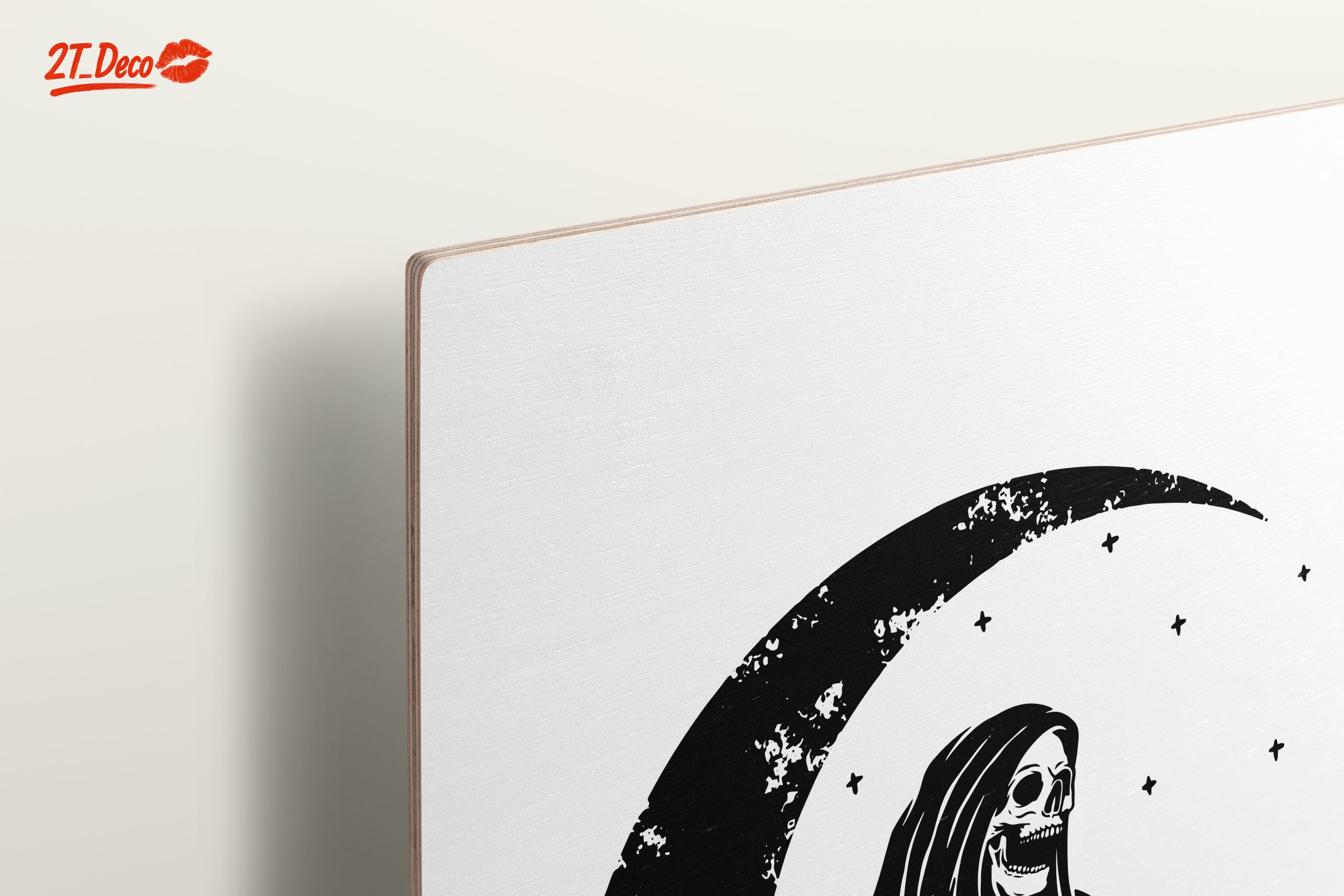 Gothic Skeleton Eating Pizza Under the Moon - Image 15