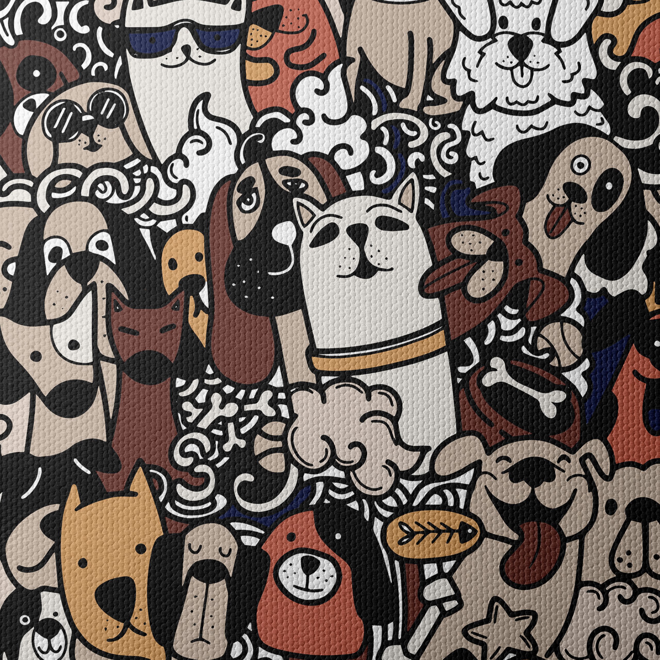 Playful Dog Collage Art - Image 4