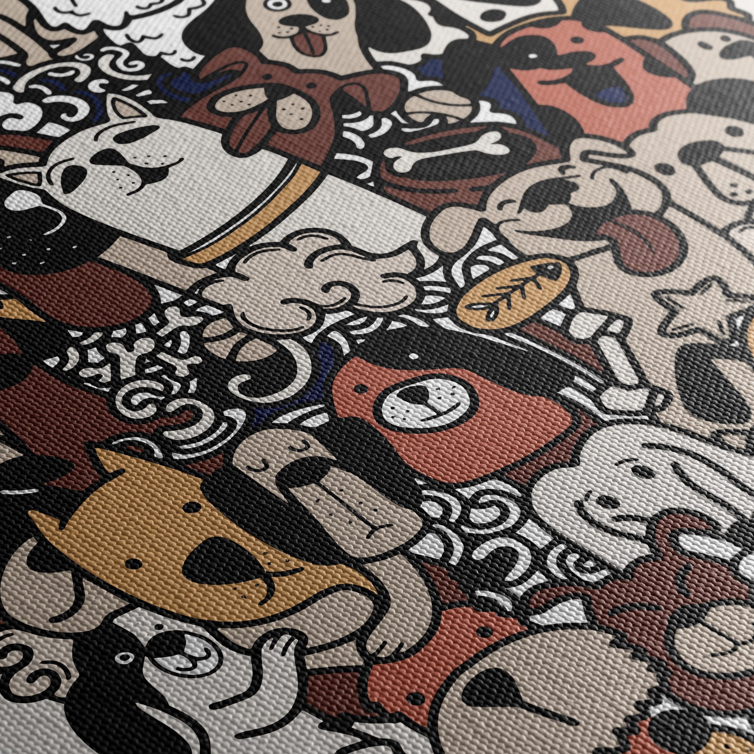 Playful Dog Collage Art - Image 5
