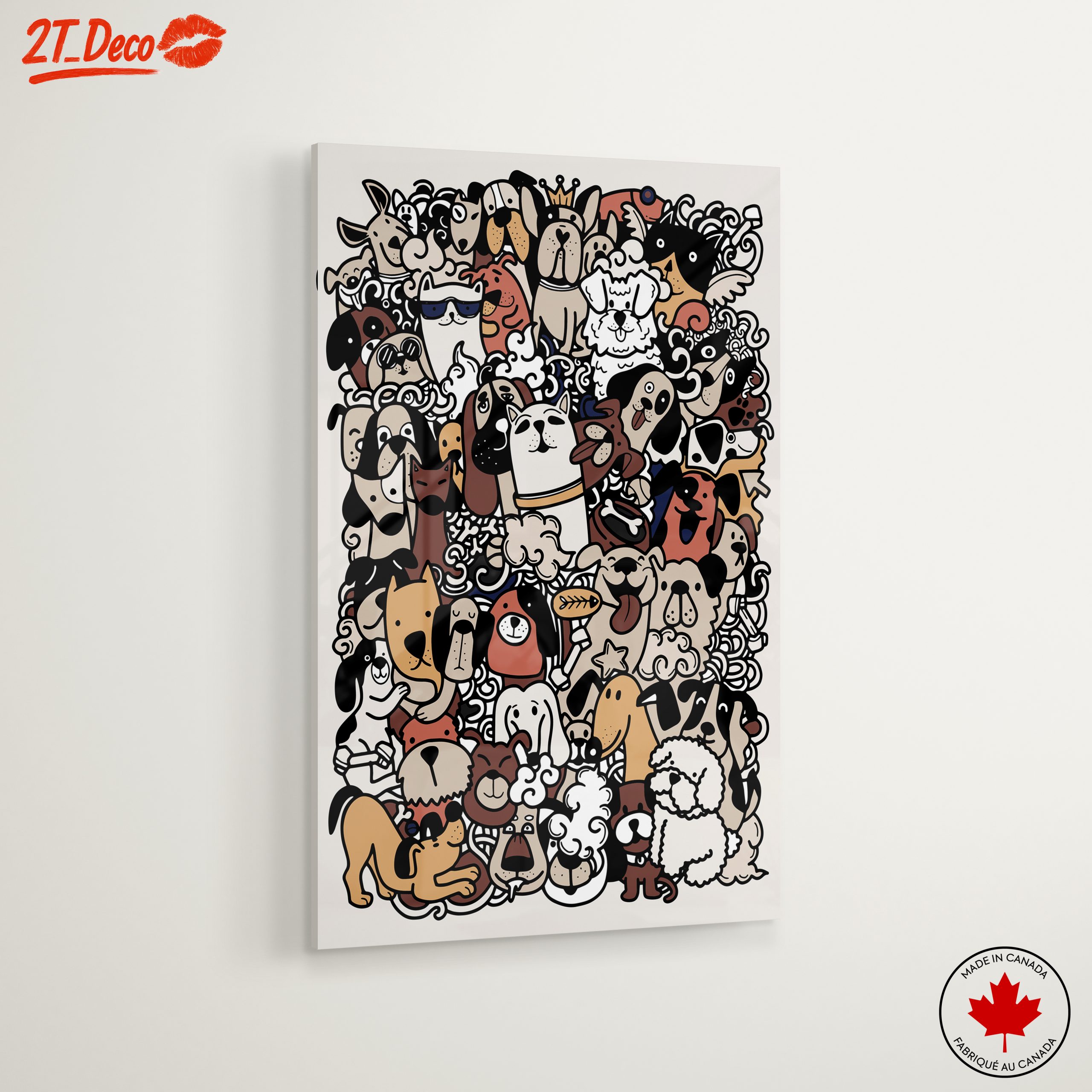 Playful Dog Collage Art - Image 6