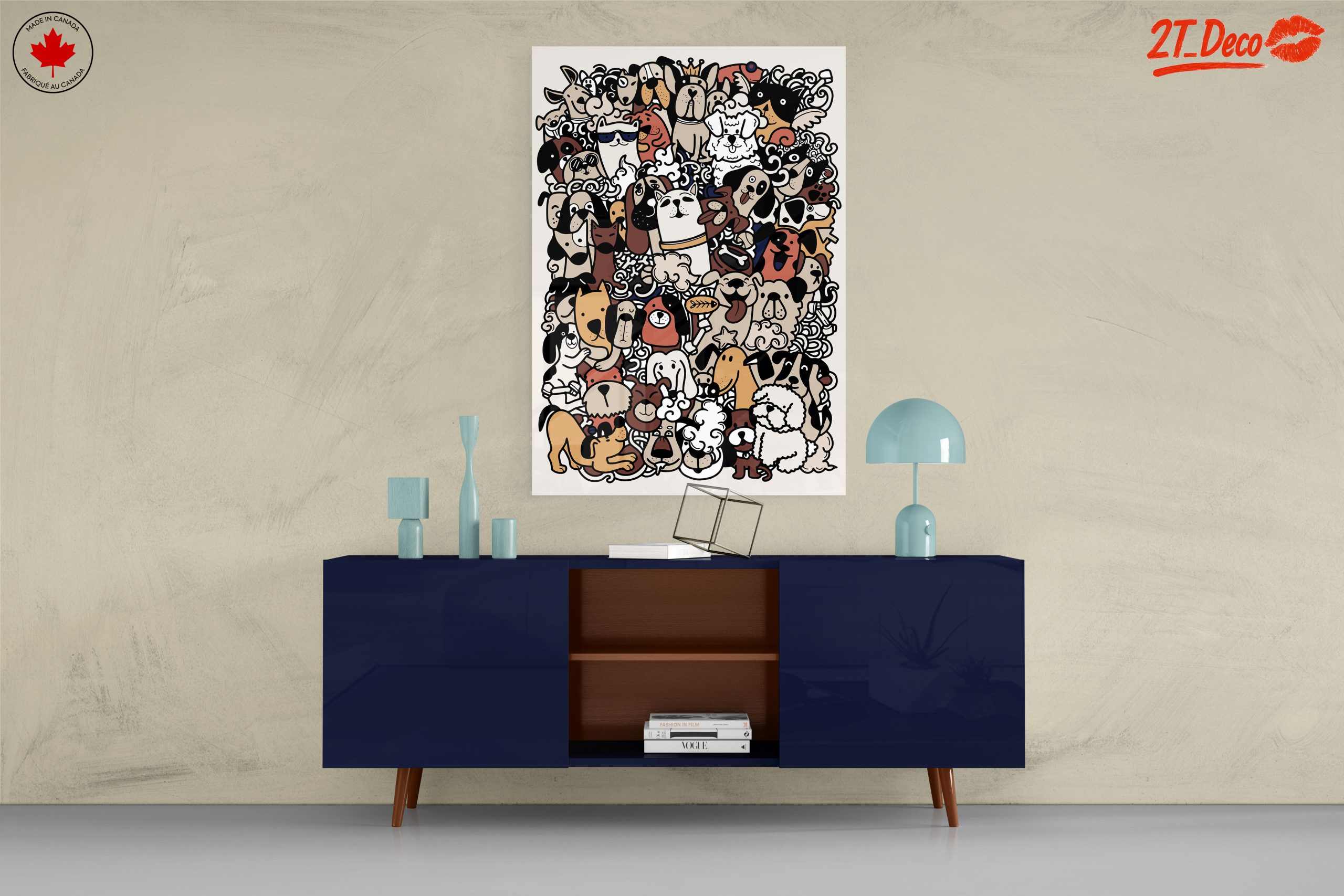 Playful Dog Collage Art - Image 8