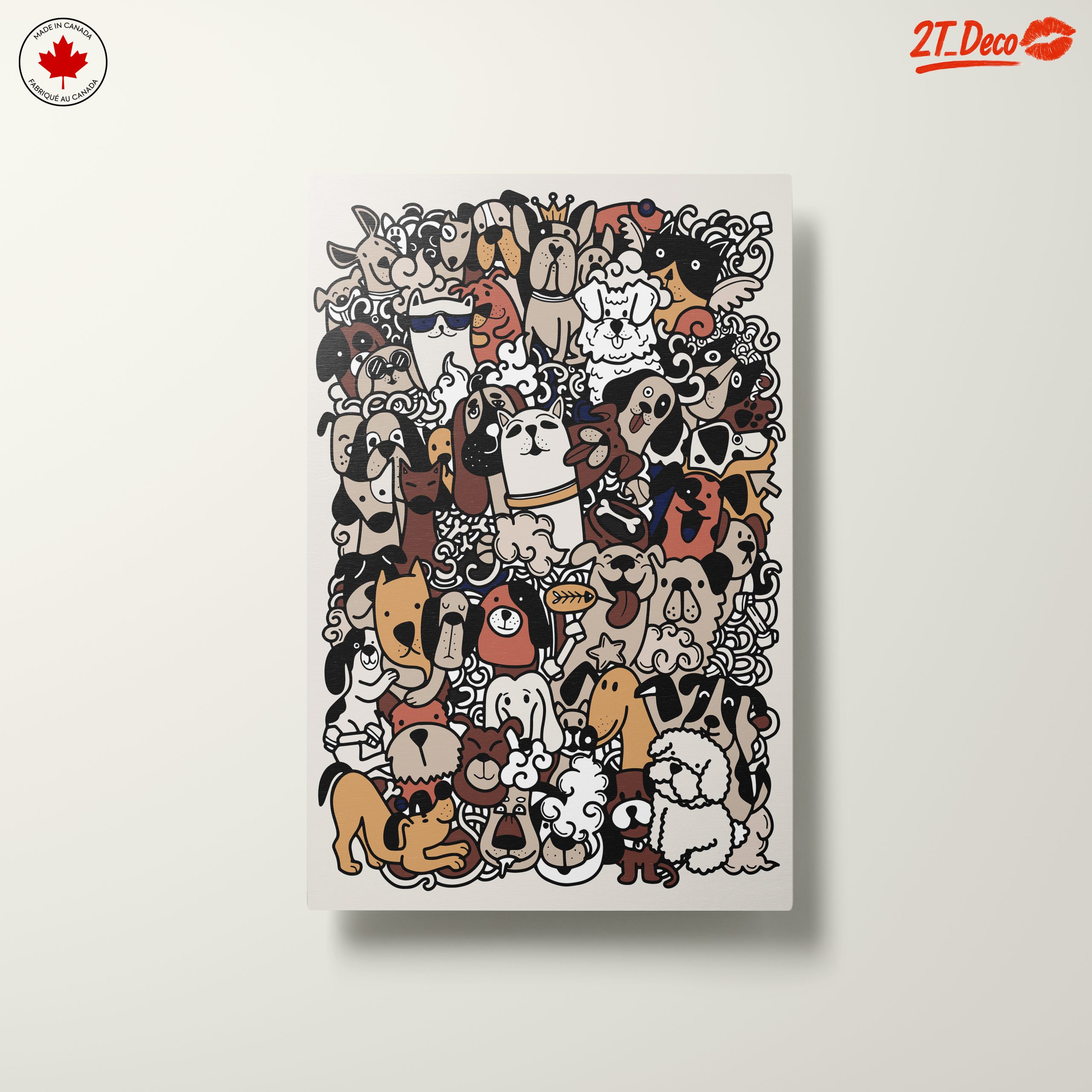 Playful Dog Collage Art - Image 10