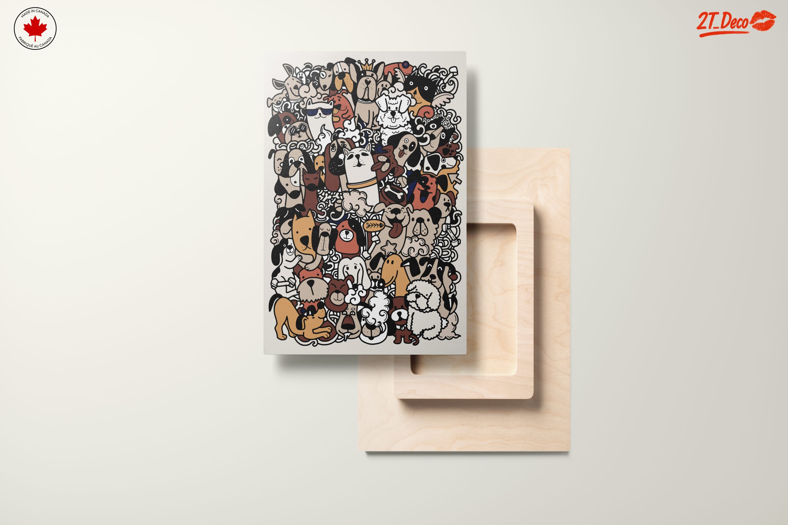Playful Dog Collage Art - Image 11