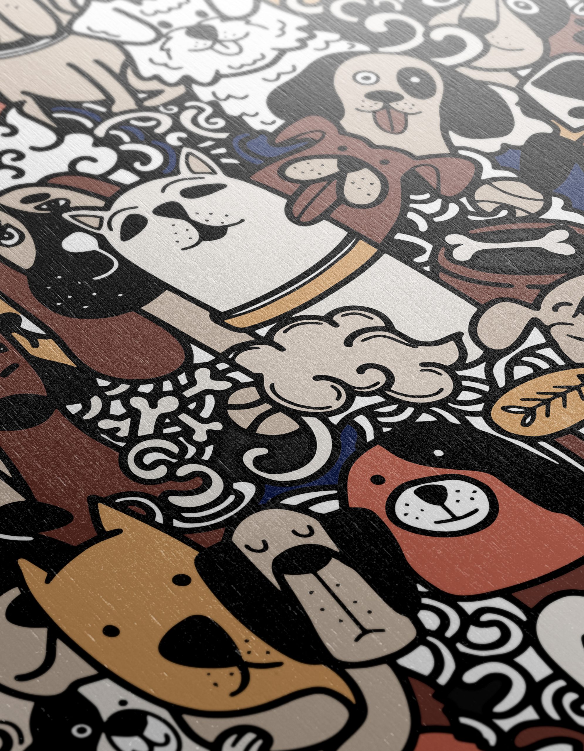 Playful Dog Collage Art - Image 12