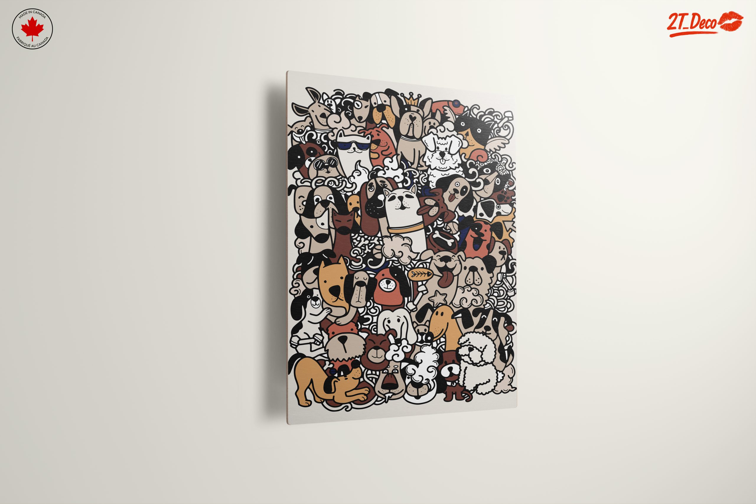Playful Dog Collage Art - Image 13